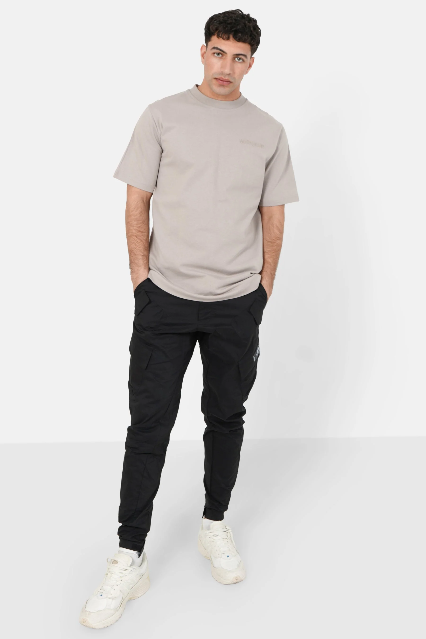 T-shirt logo brodé Beige foncé - Image 2