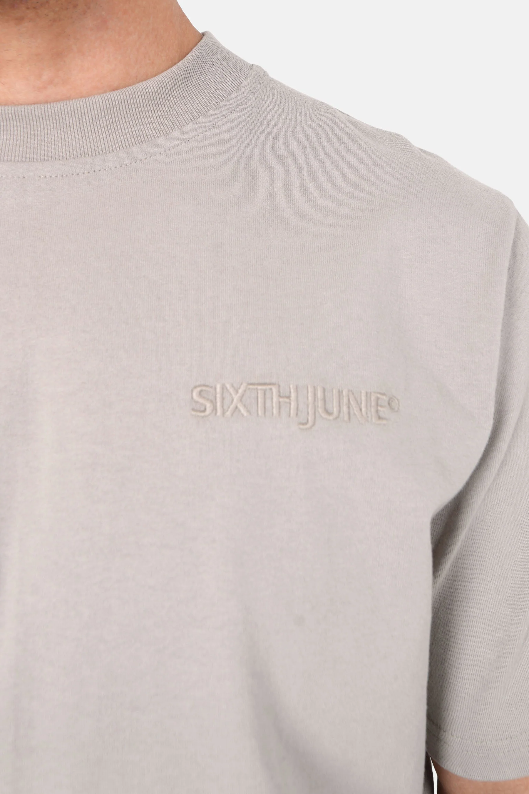 T-shirt logo brodé Beige foncé - Image 3