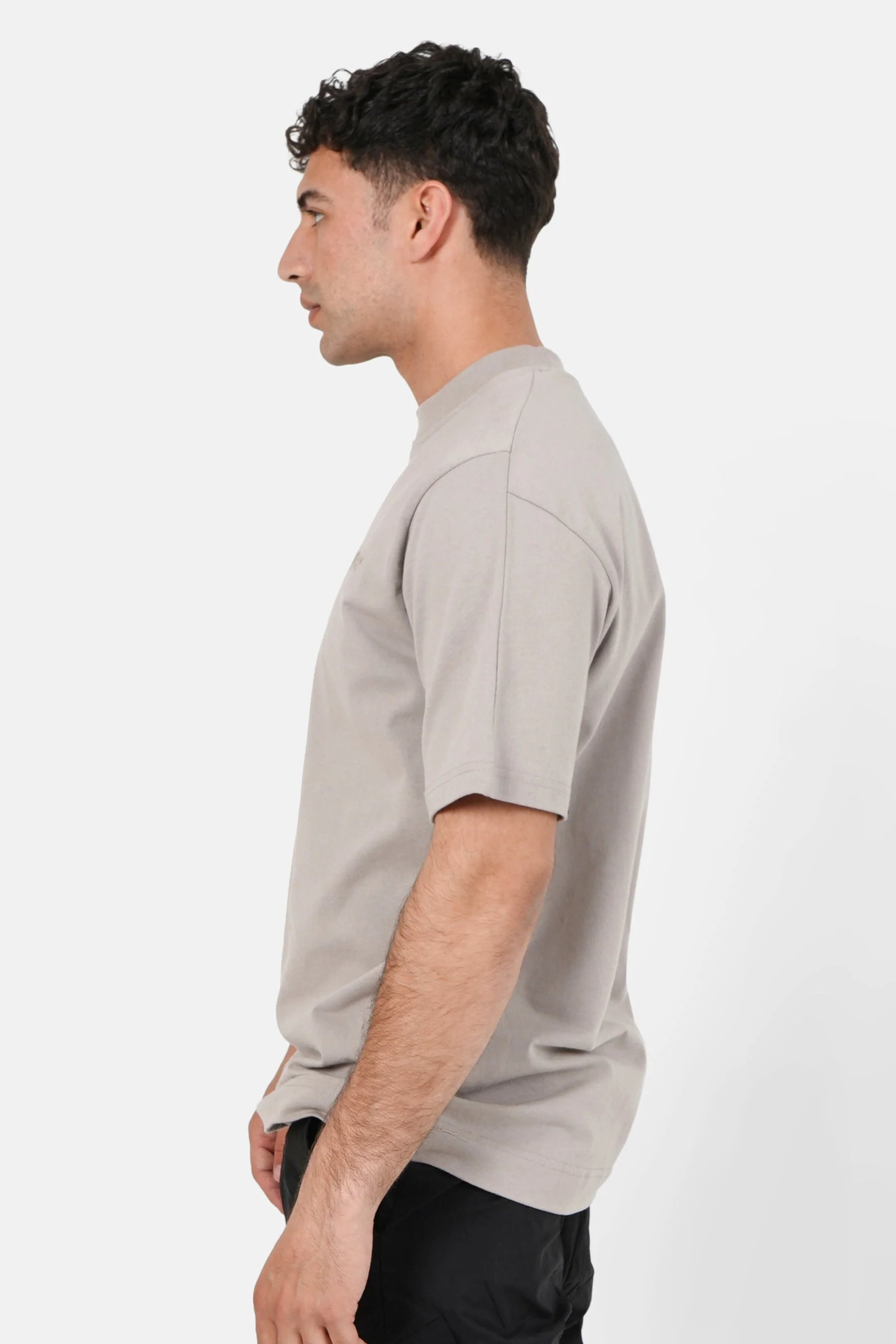 T-shirt logo brodé Beige foncé - Image 4