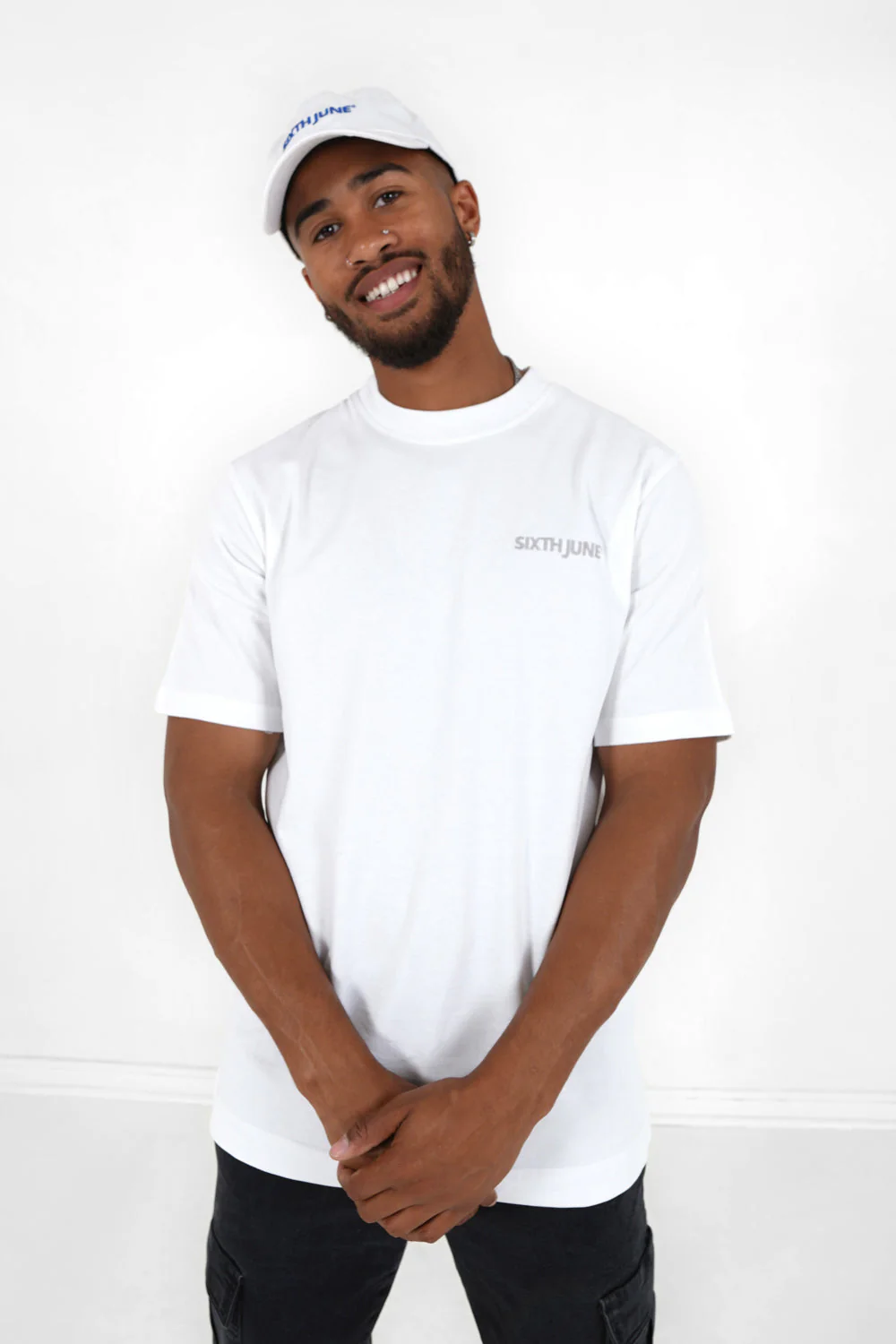 T-shirt logo brodé Blanc