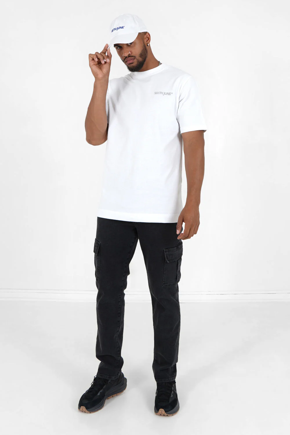 T-shirt logo brodé Blanc - Image 2