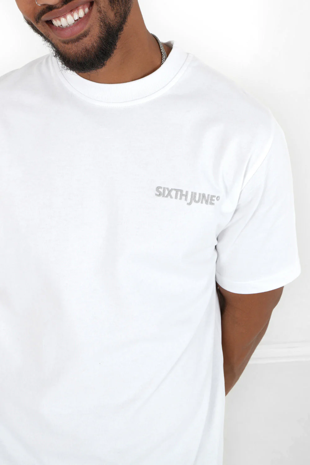 T-shirt logo brodé Blanc - Image 3
