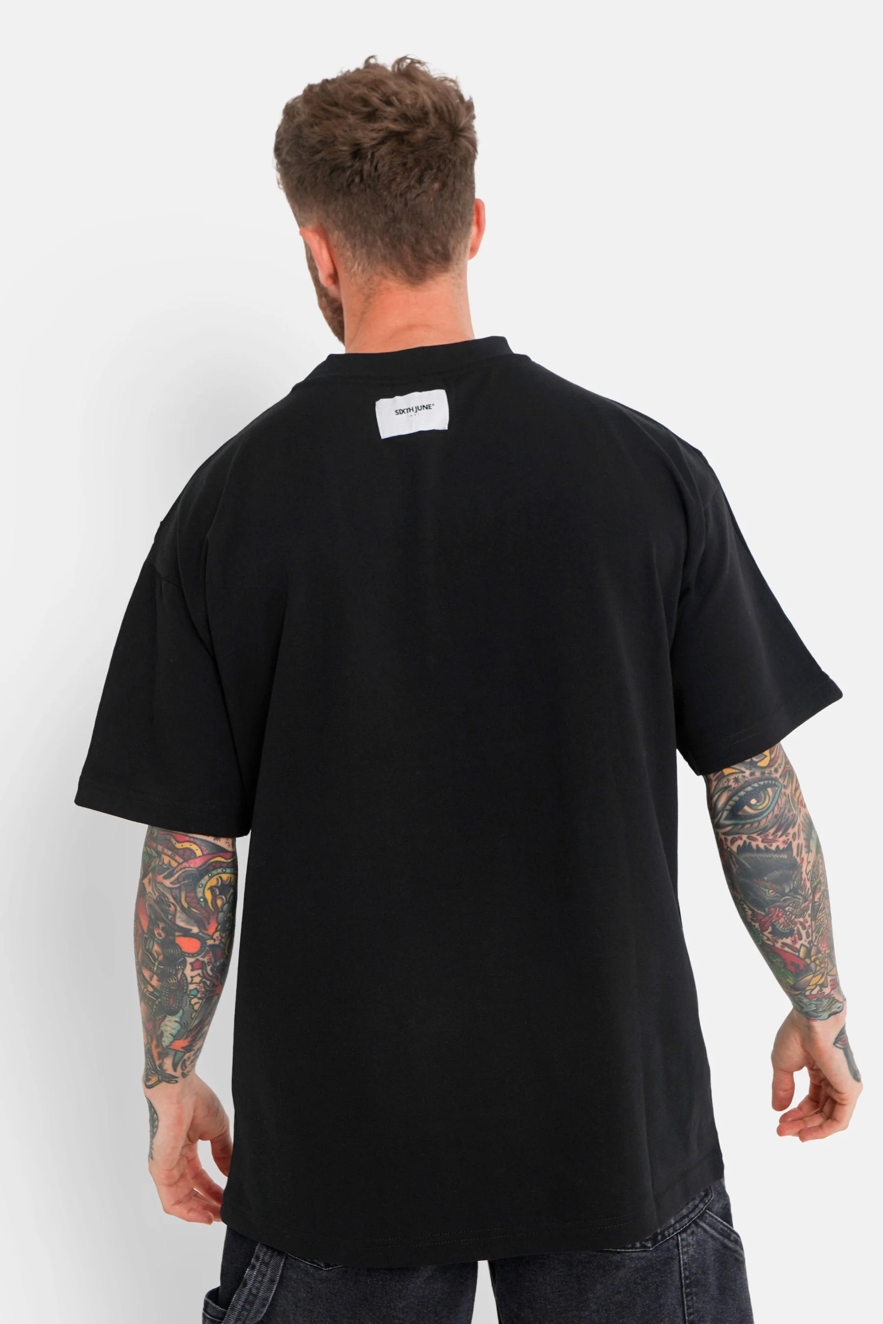 T-shirt logo patch dos Noir - Image 5