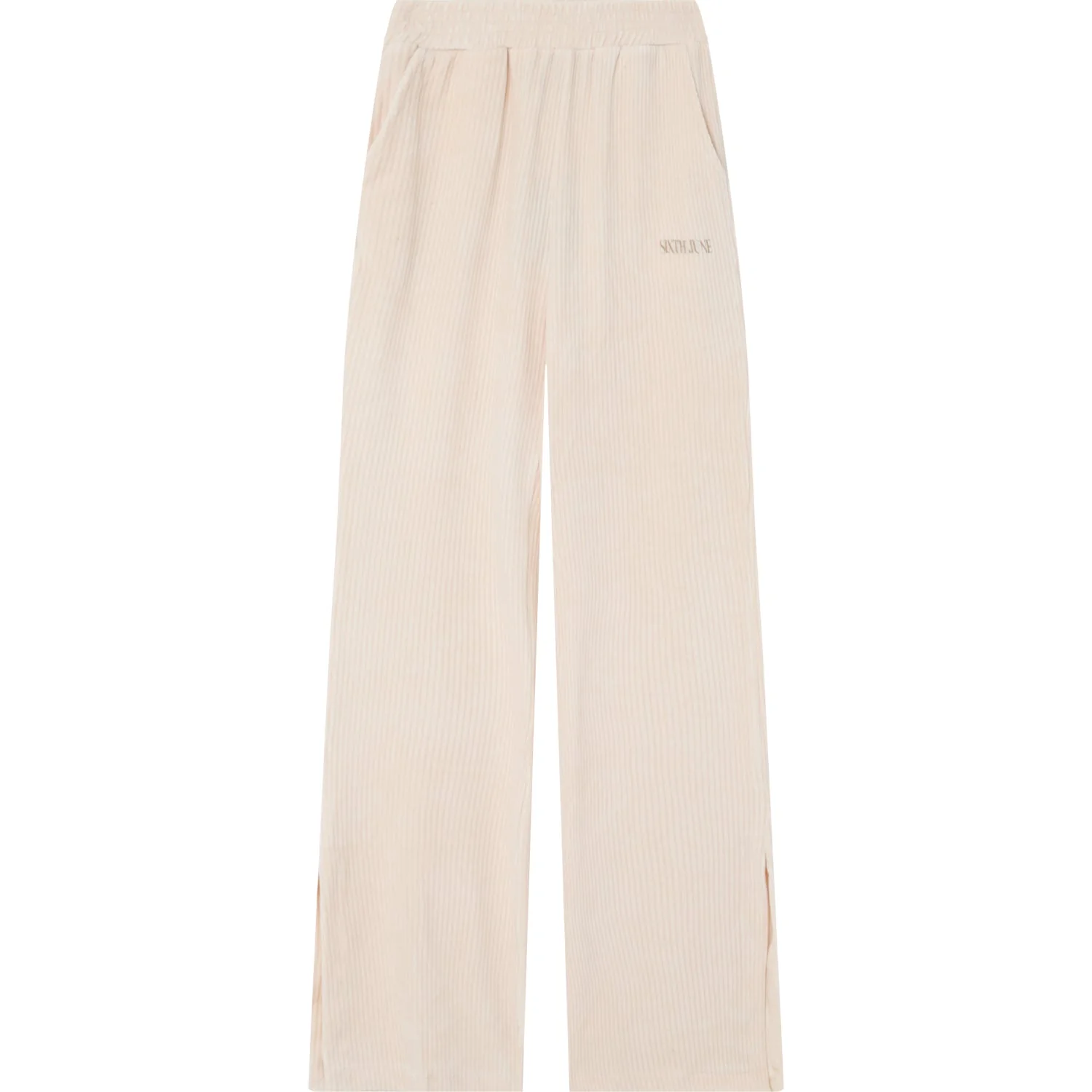Pantalon droit velours côtelé Blanc cassé - Image 6