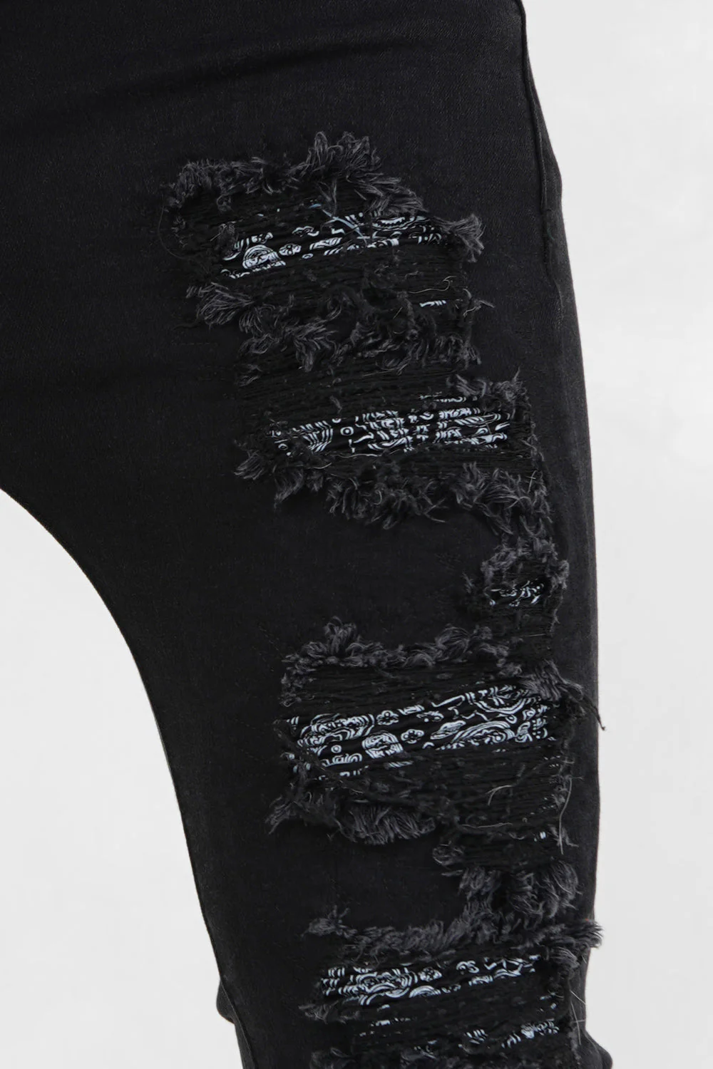 Jean empiècements bandana Noir - Image 3