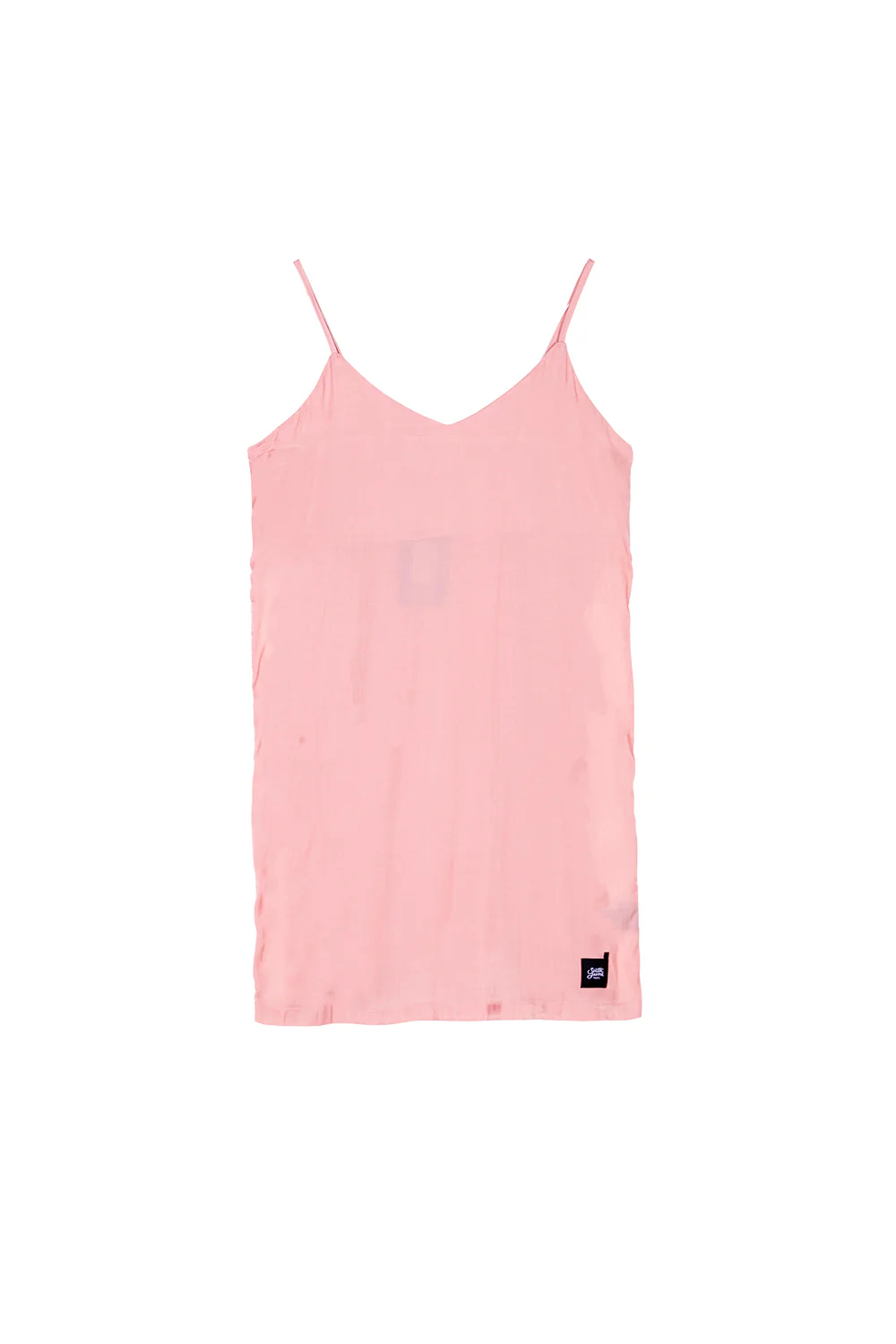 Robe bandes satin rose