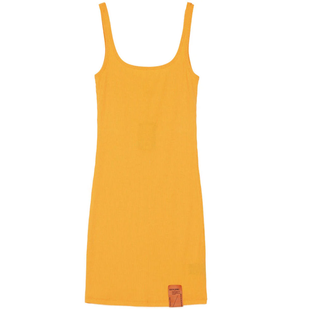 Robe bretelle jaune