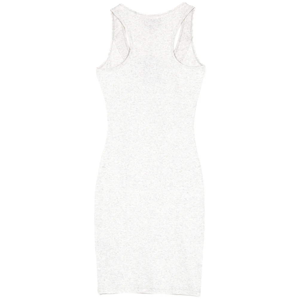 Robe côtelée boutons Gris clair - Image 7