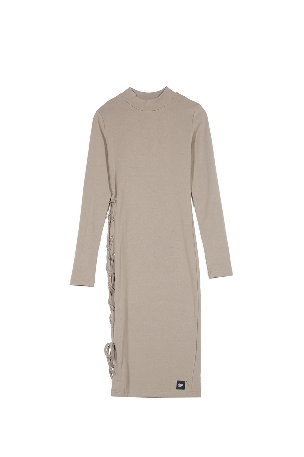 Robe laçage côté taupe
