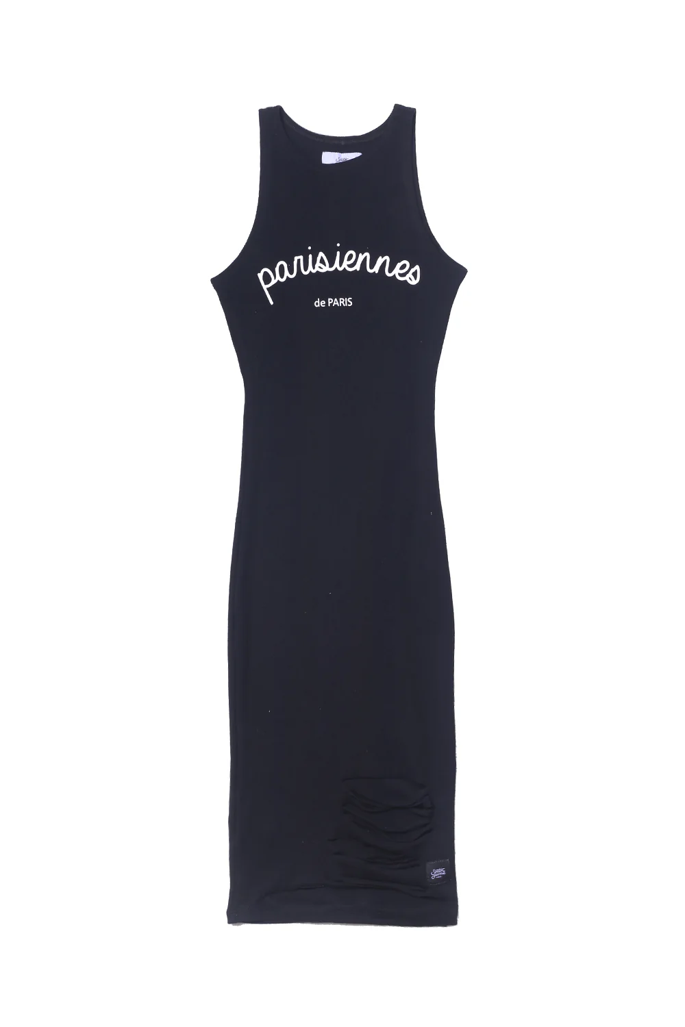 Robe mi-longue Parisiennes destroy noir W2366VDR