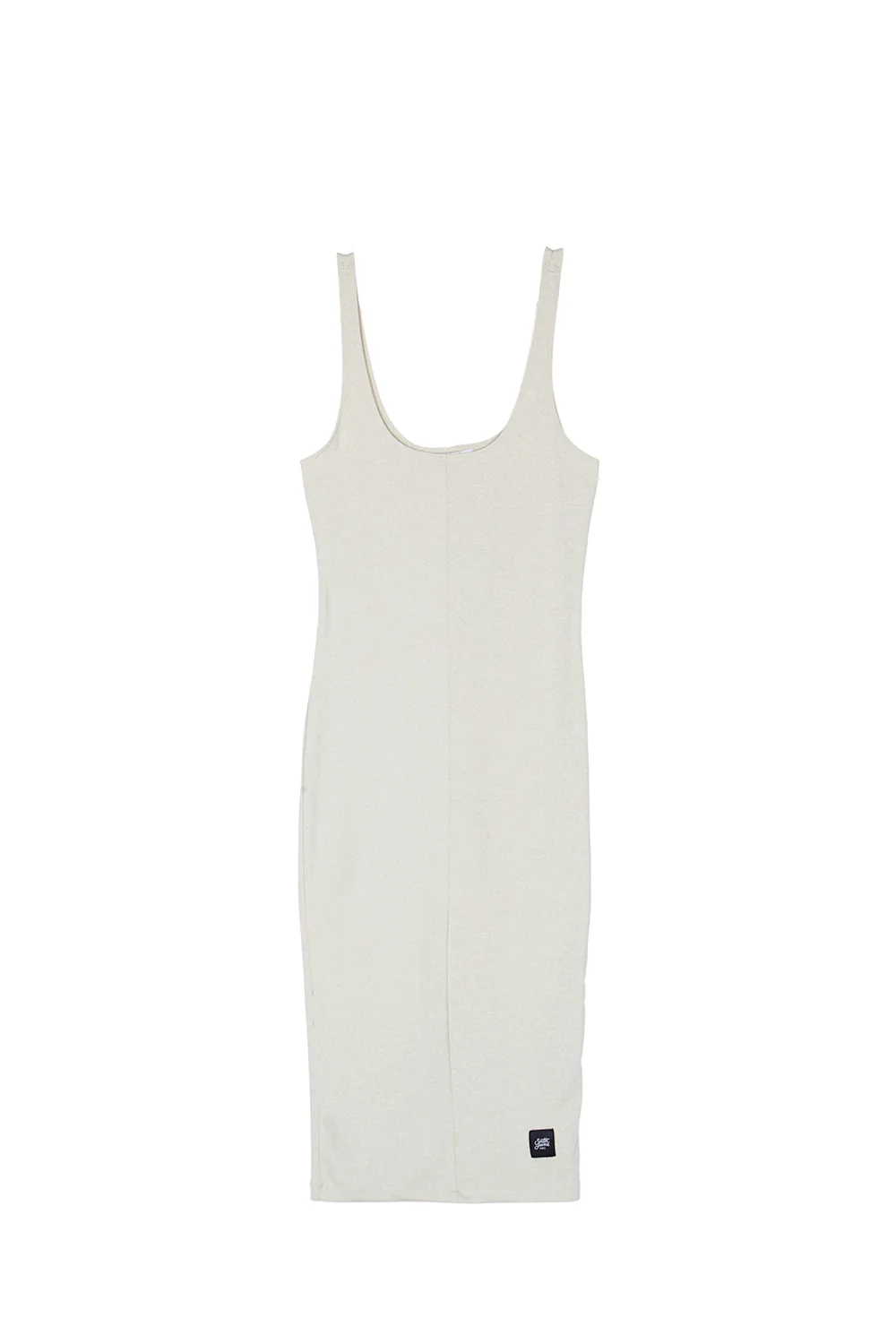 Robe sans manches chinée beige
