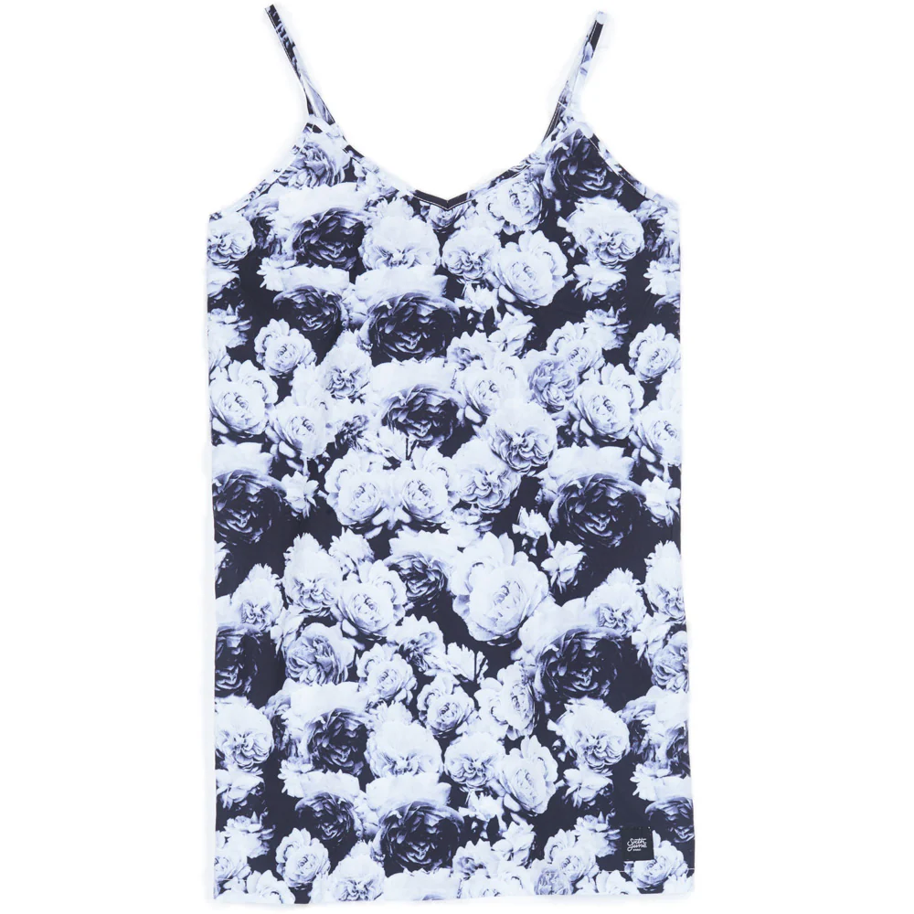 Robe satin fleurs Sixth June blanc