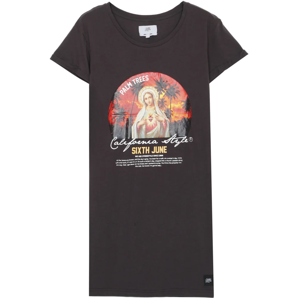Robe t-shirt california style noir