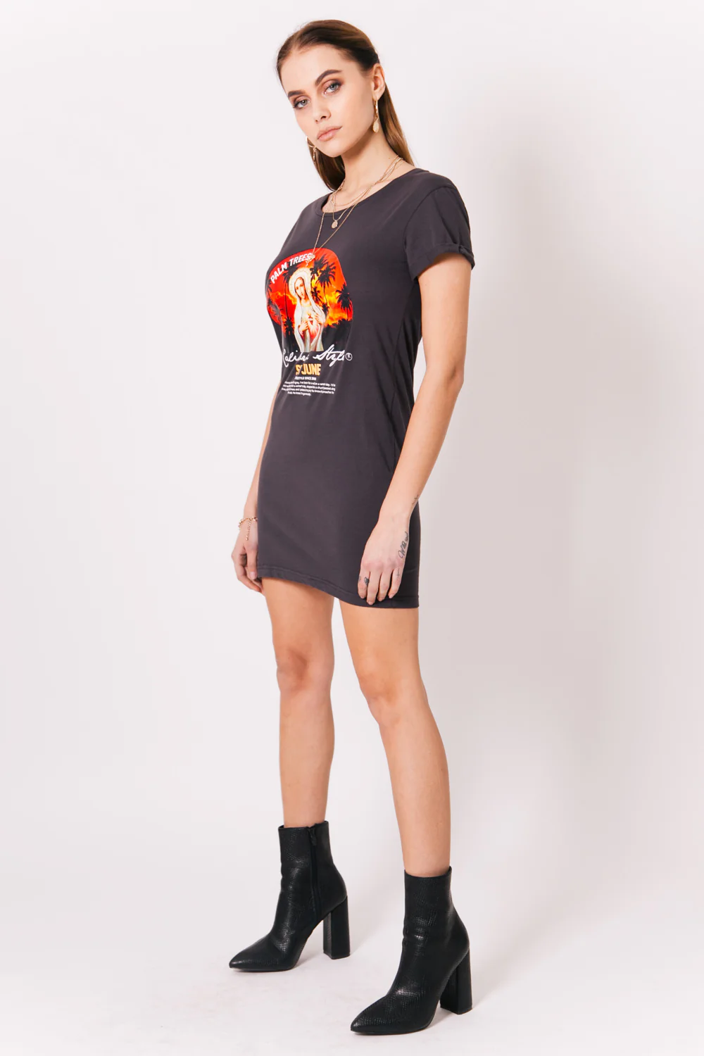 Robe t-shirt california style noir - Image 4