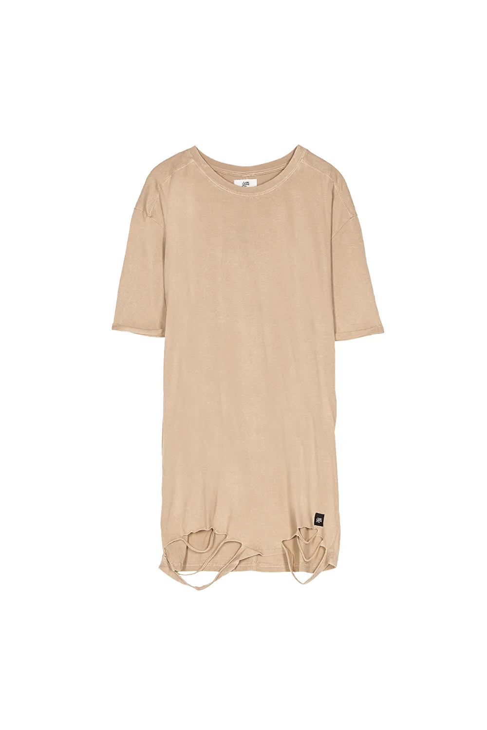 Robe t-shirt déchirée beige W2371VDR