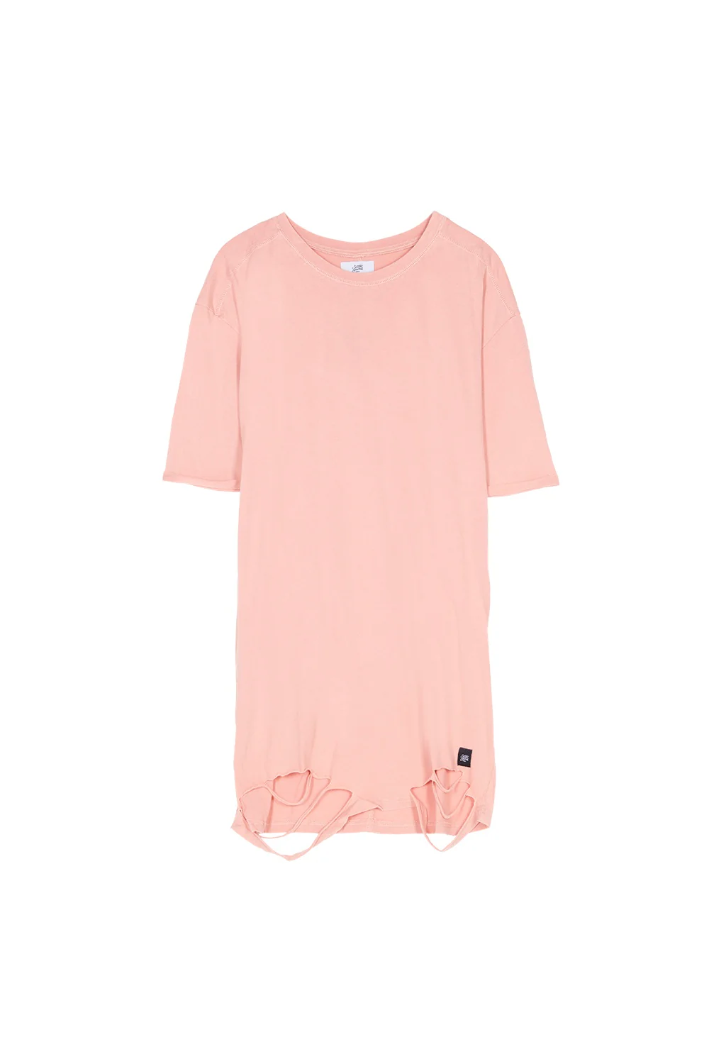 Robe t-shirt déchirée rose clair