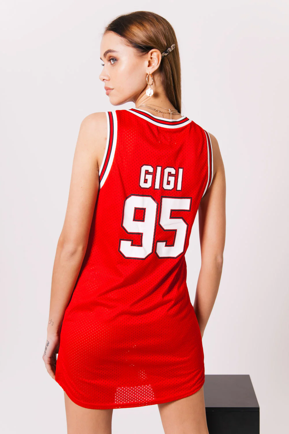 Robe T-Shirt Gigi 95 rouge - Image 5
