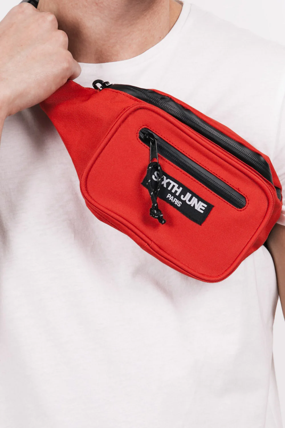 Sac banane deux poches logo rouge - Image 2
