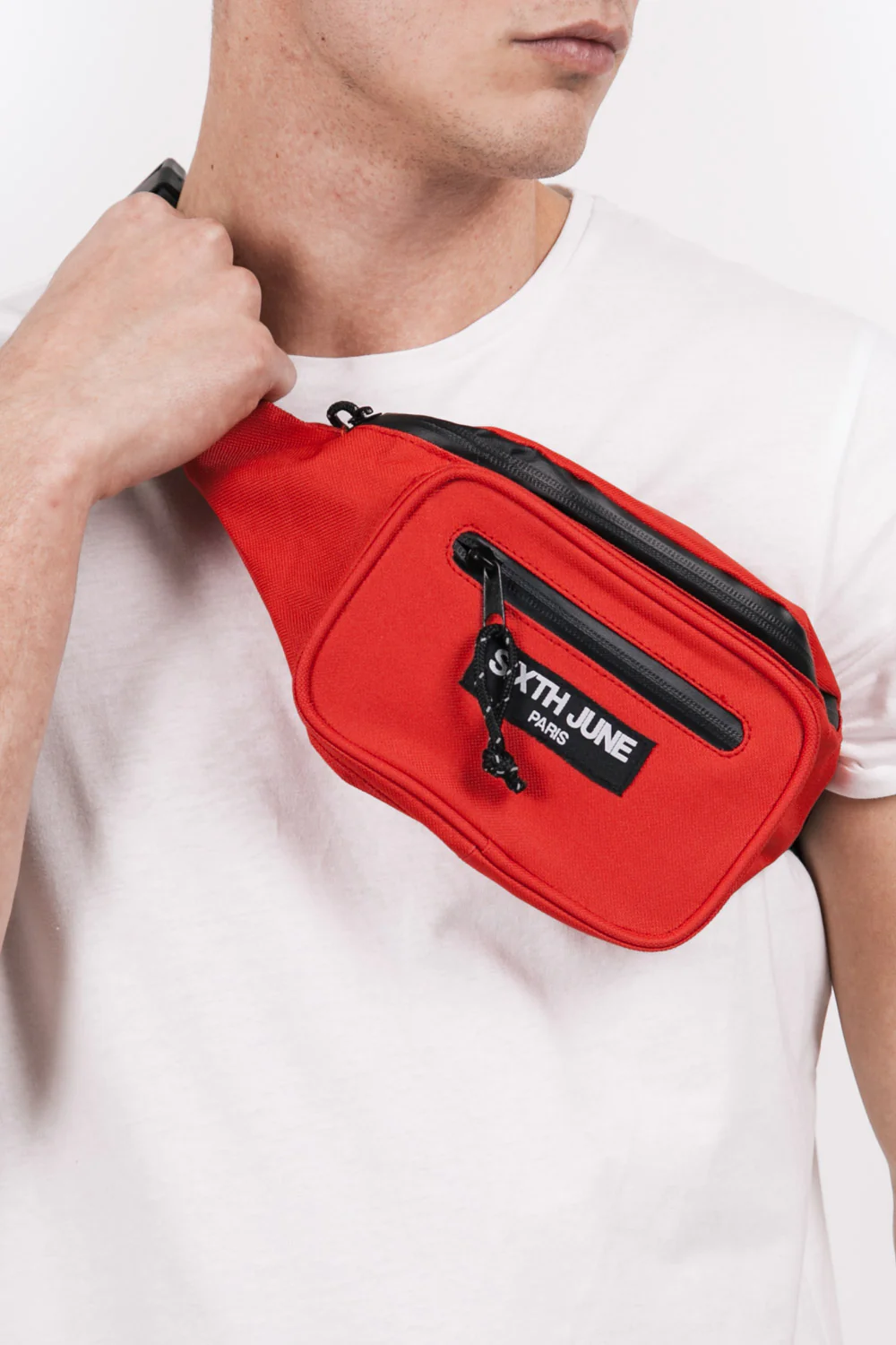 Sac banane deux poches logo rouge - Image 3