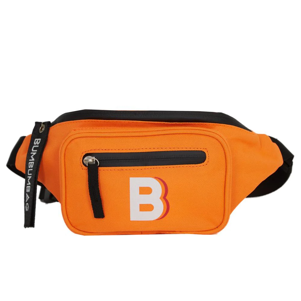 Sac banane logo double zips orange