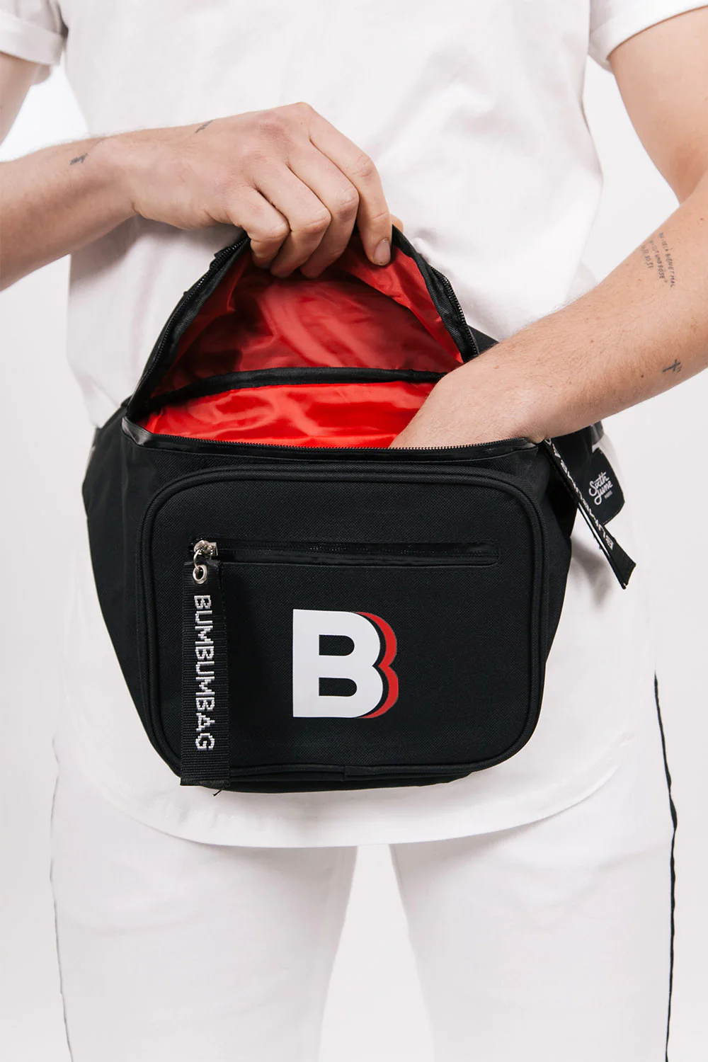 Sac banane logo double zips XXL noir - Image 2