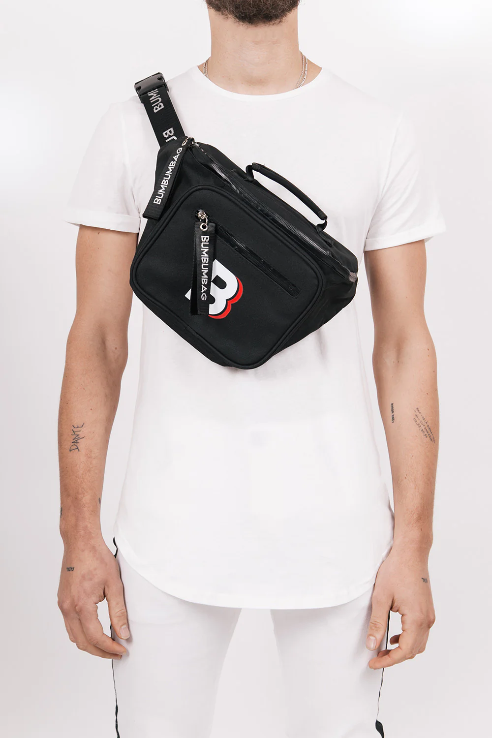 Sac banane logo double zips XXL noir - Image 3