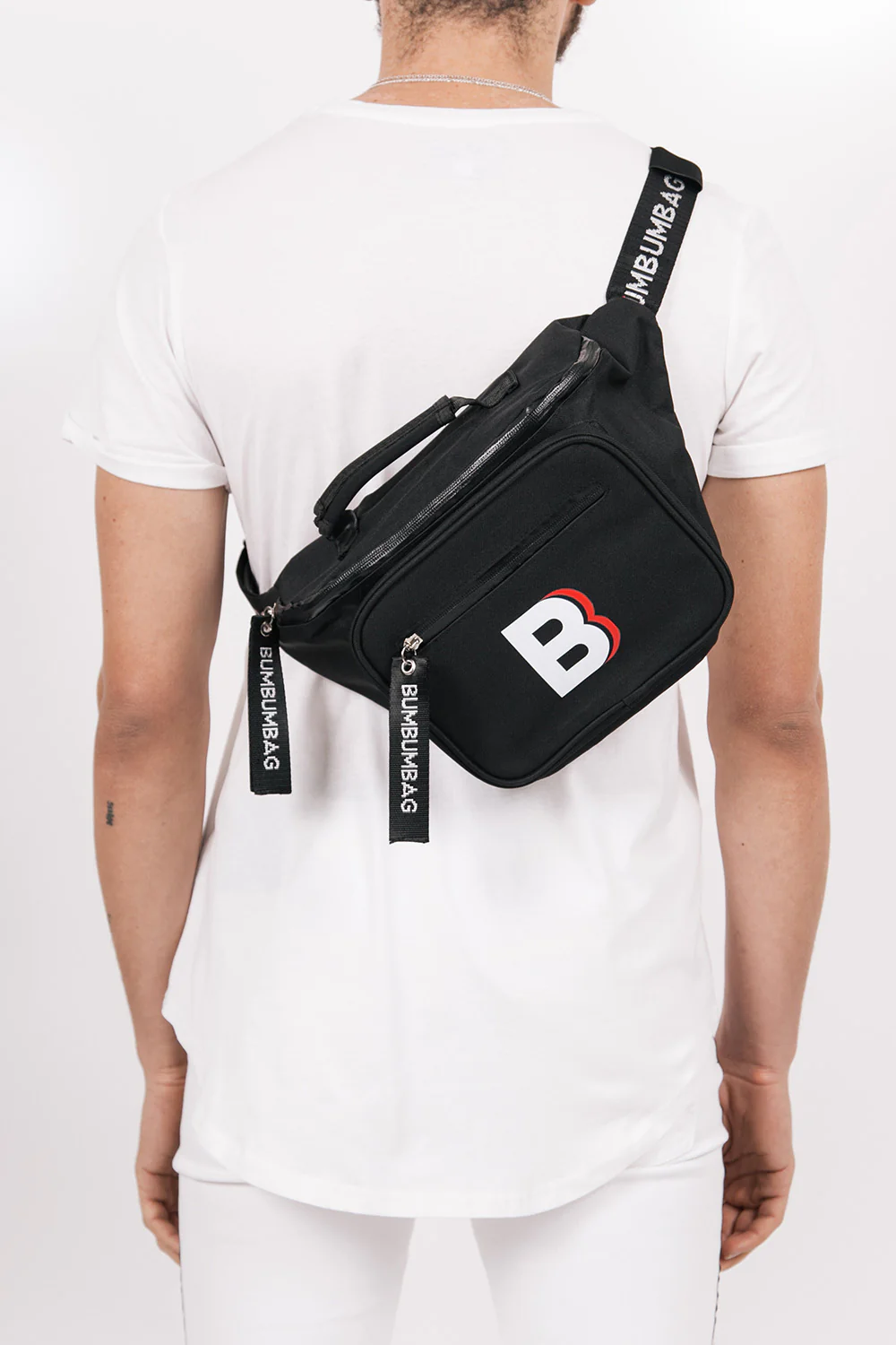 Sac banane logo double zips XXL noir - Image 4