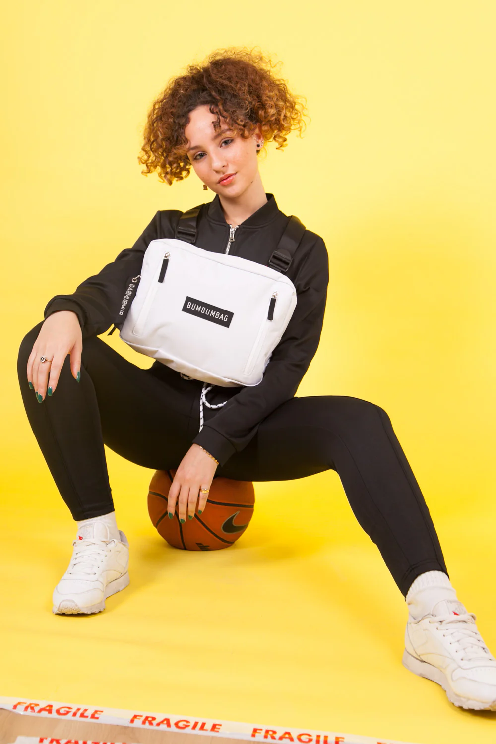 Sac poitrine texte zips blanc - Image 6