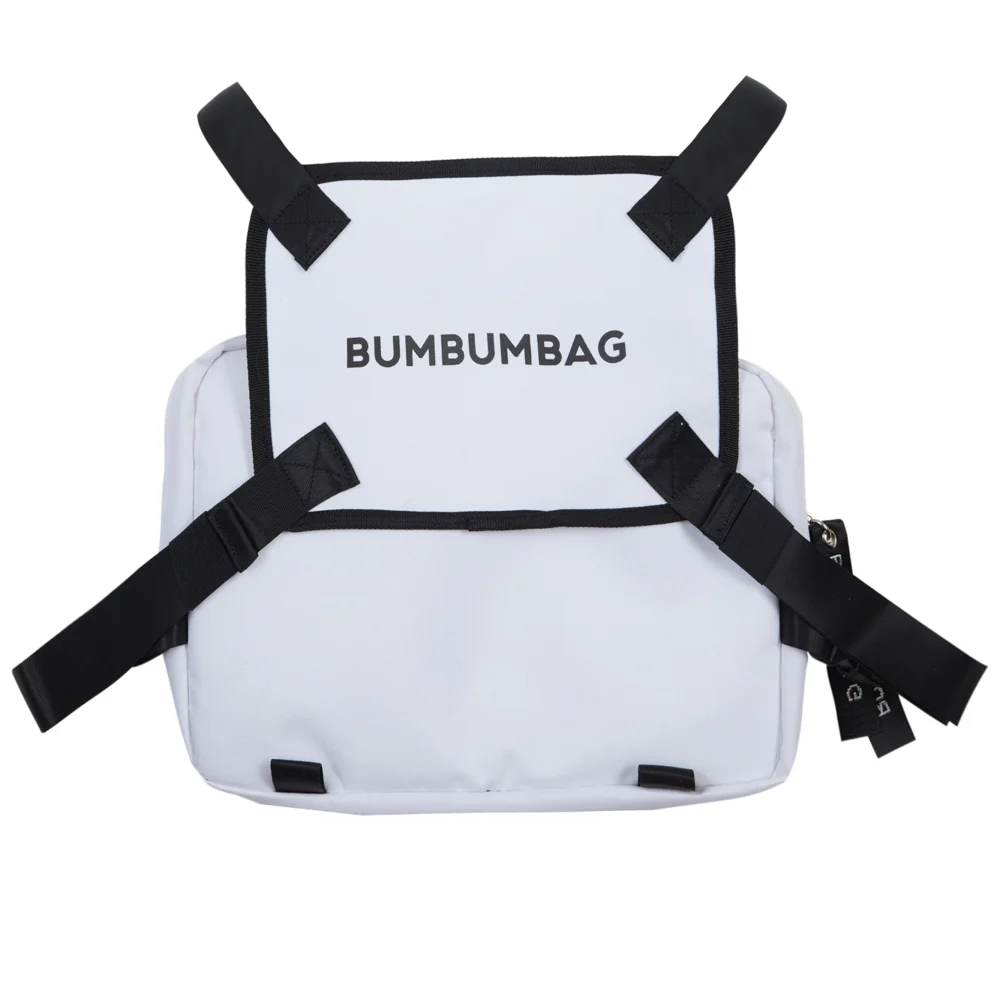 Sac poitrine texte zips blanc - Image 8