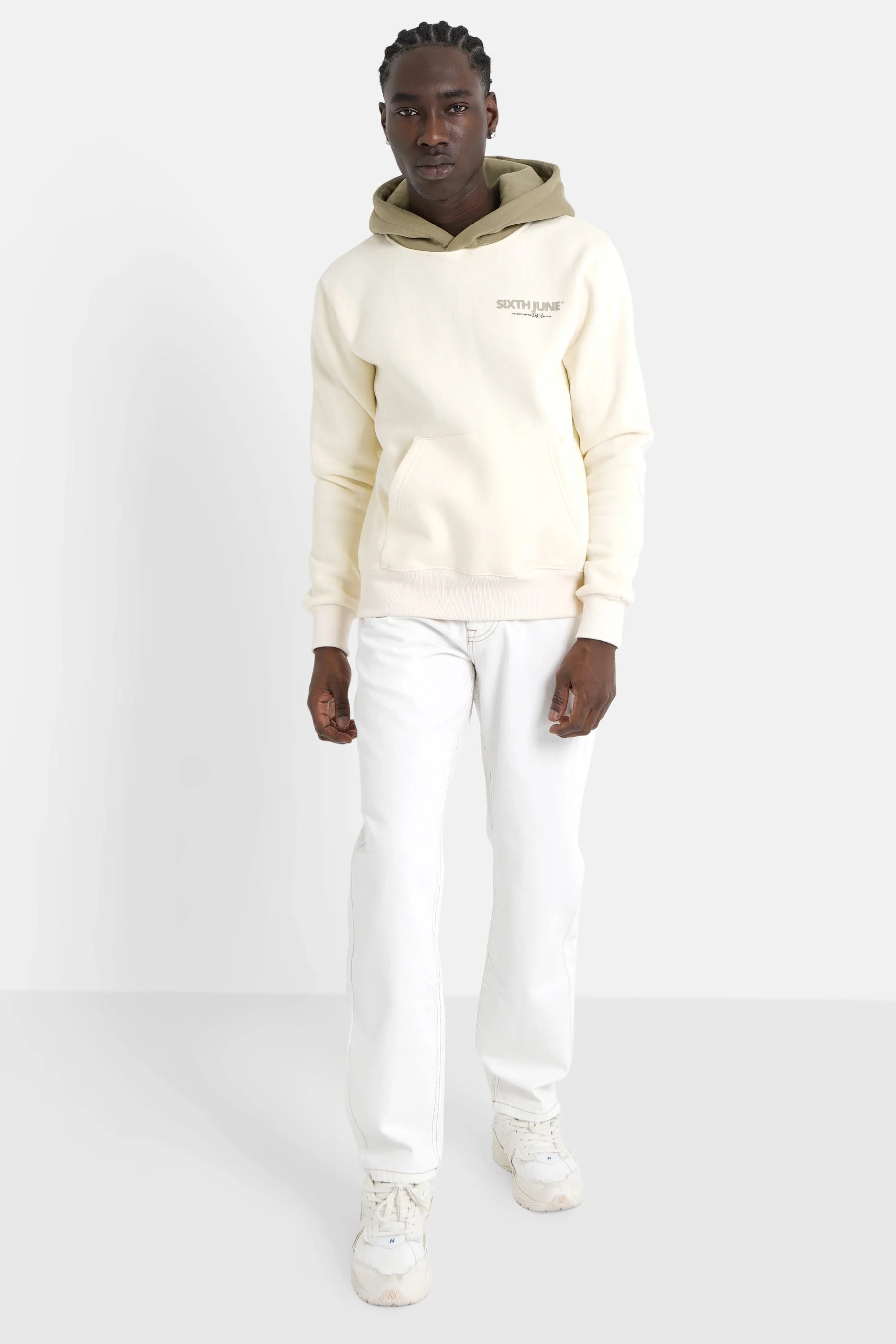 Sweat capuche self love club Jaune clair - Image 2