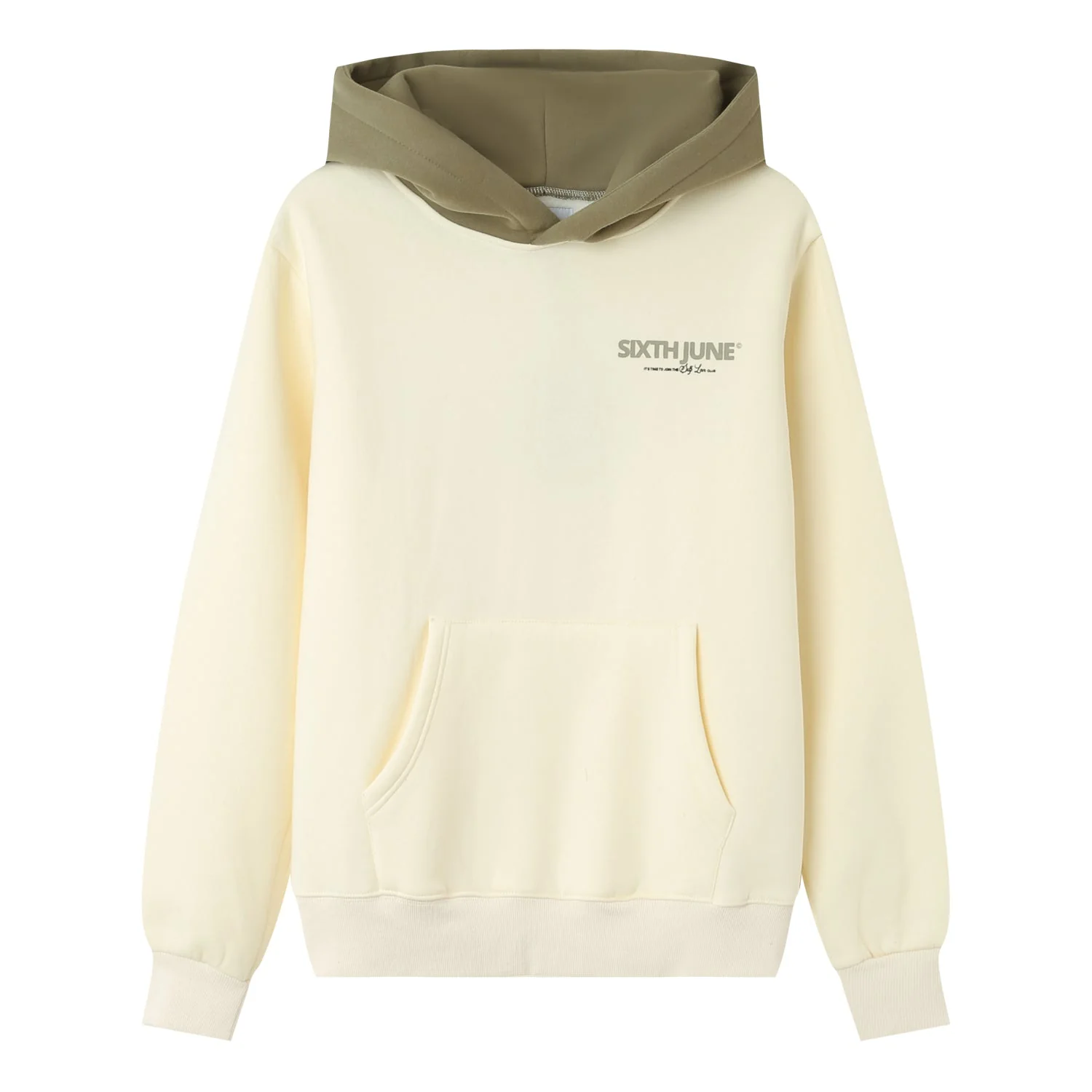 Sweat capuche self love club Jaune clair - Image 6