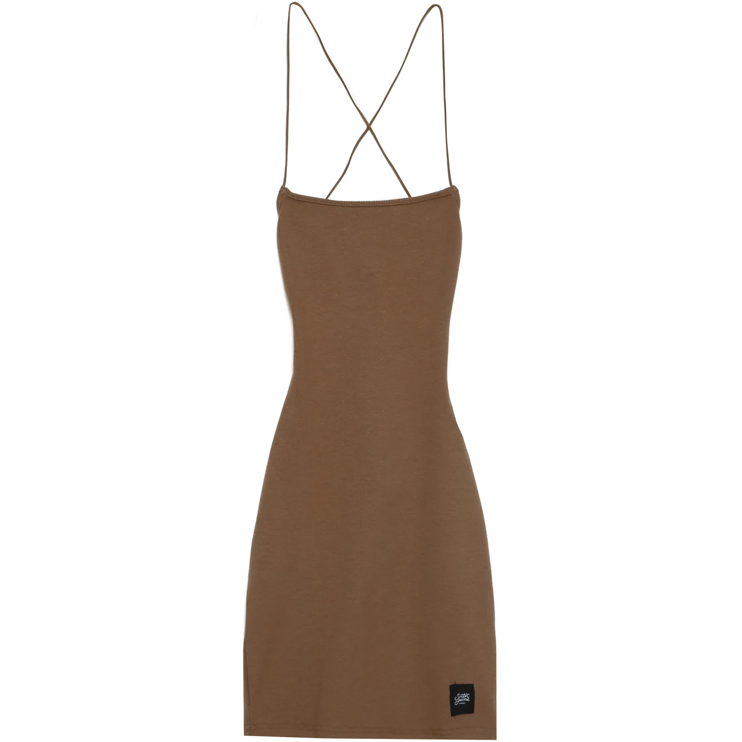 Robe sexy lycra marron