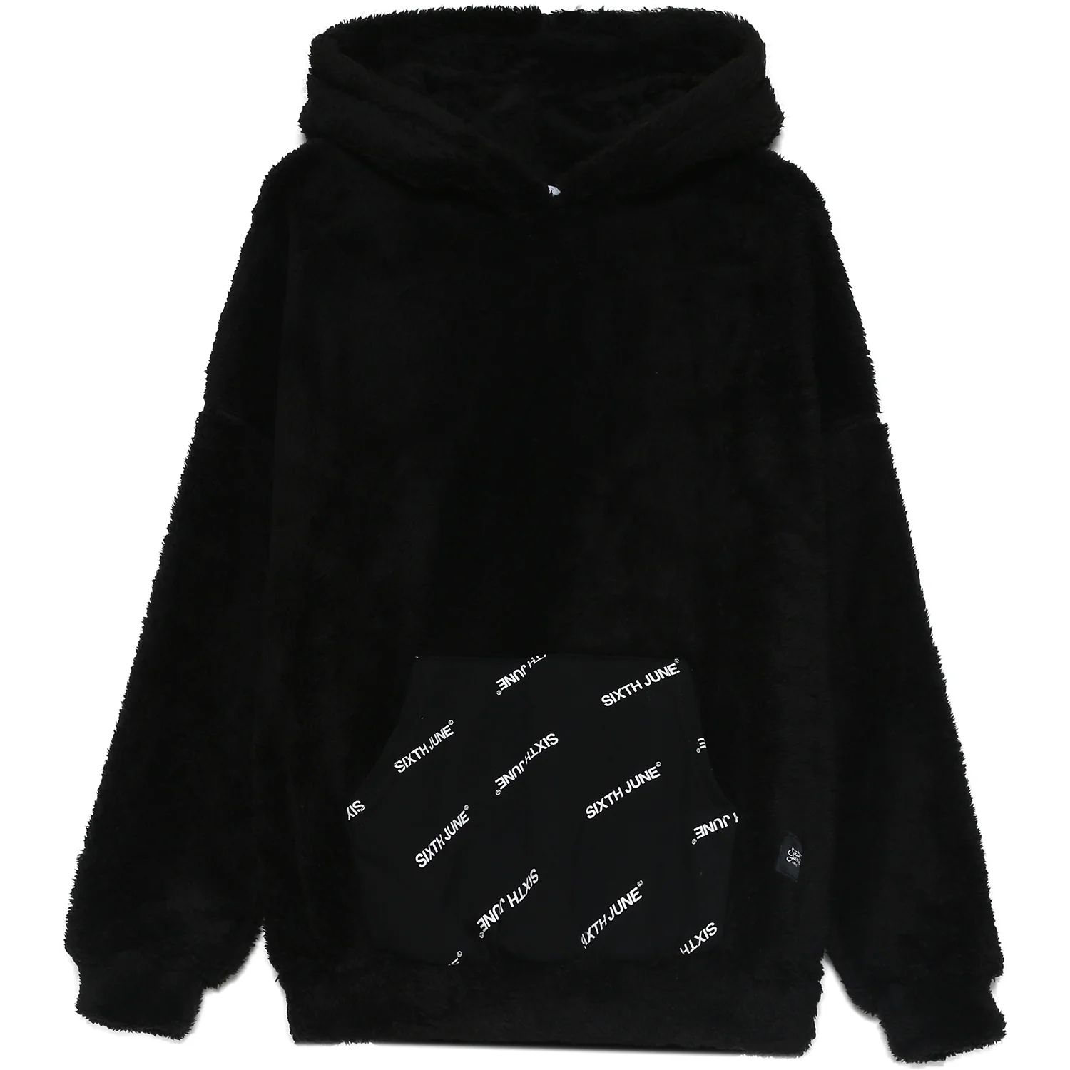 Sweatshirt sherpa logomania noir