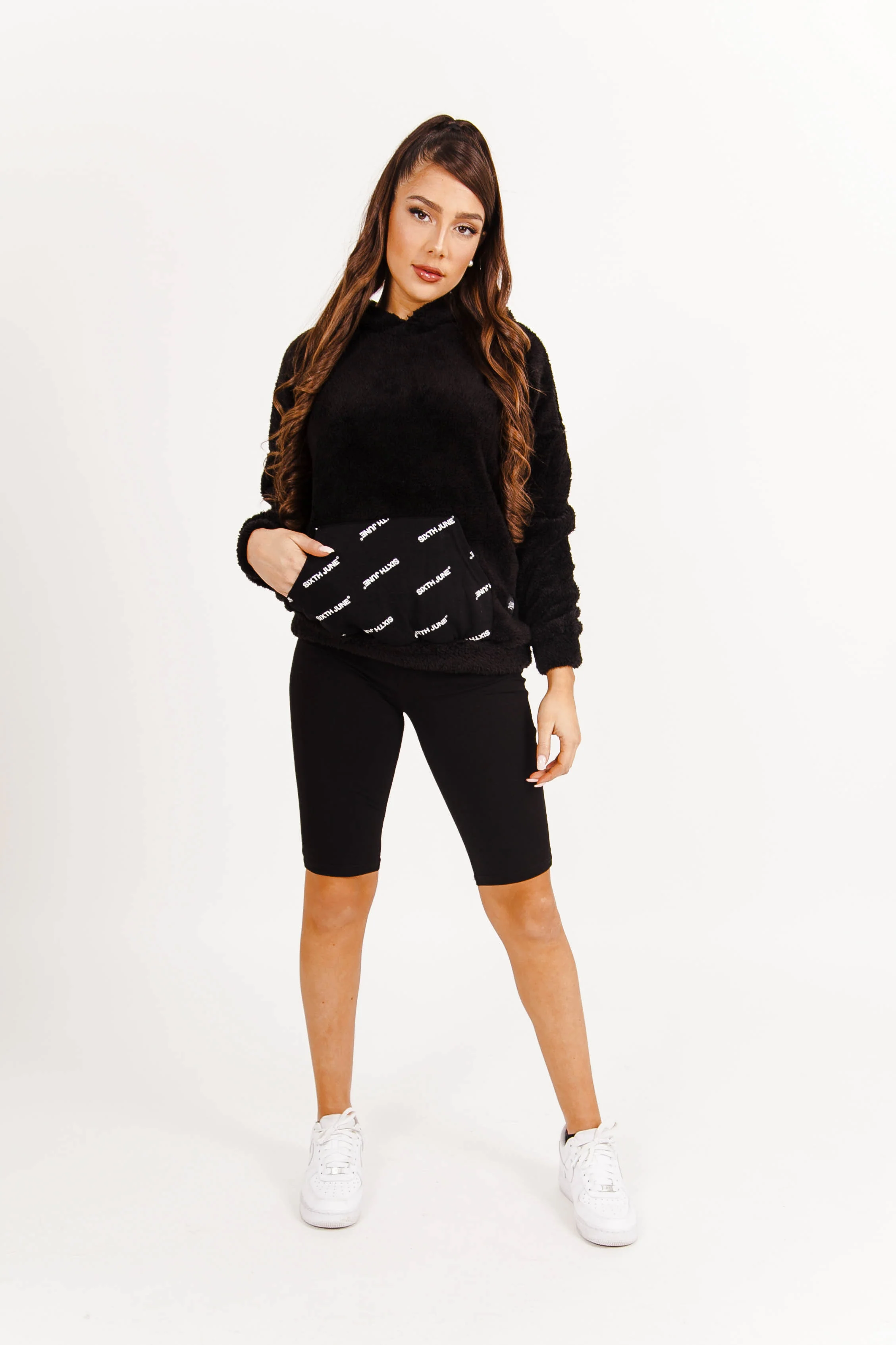 Sweatshirt sherpa logomania noir - Image 5