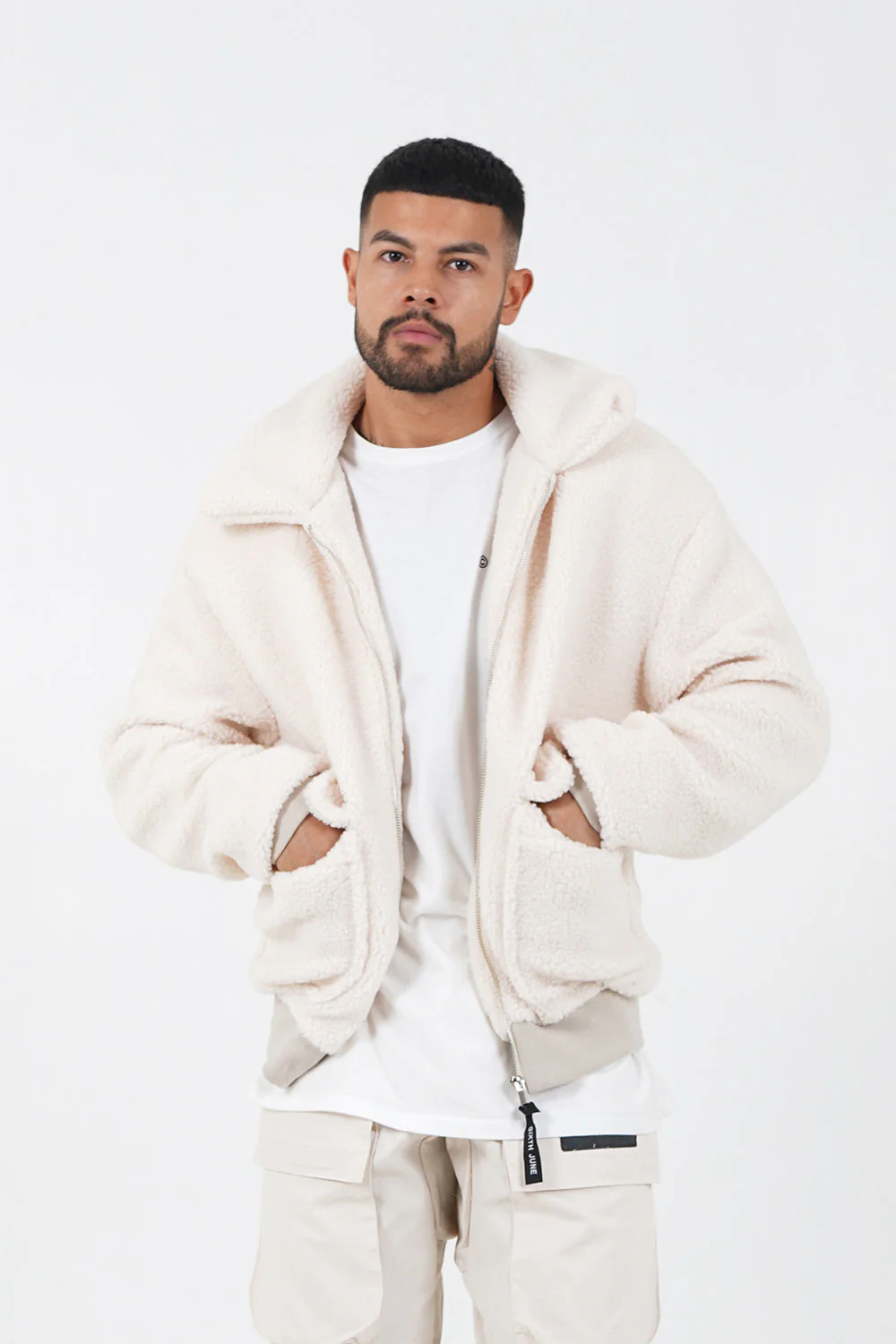 Veste sherpa cosy Blanc cassé