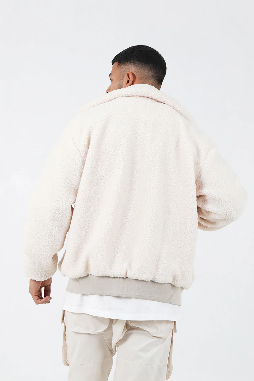 Veste sherpa cosy Blanc cassé - Image 5
