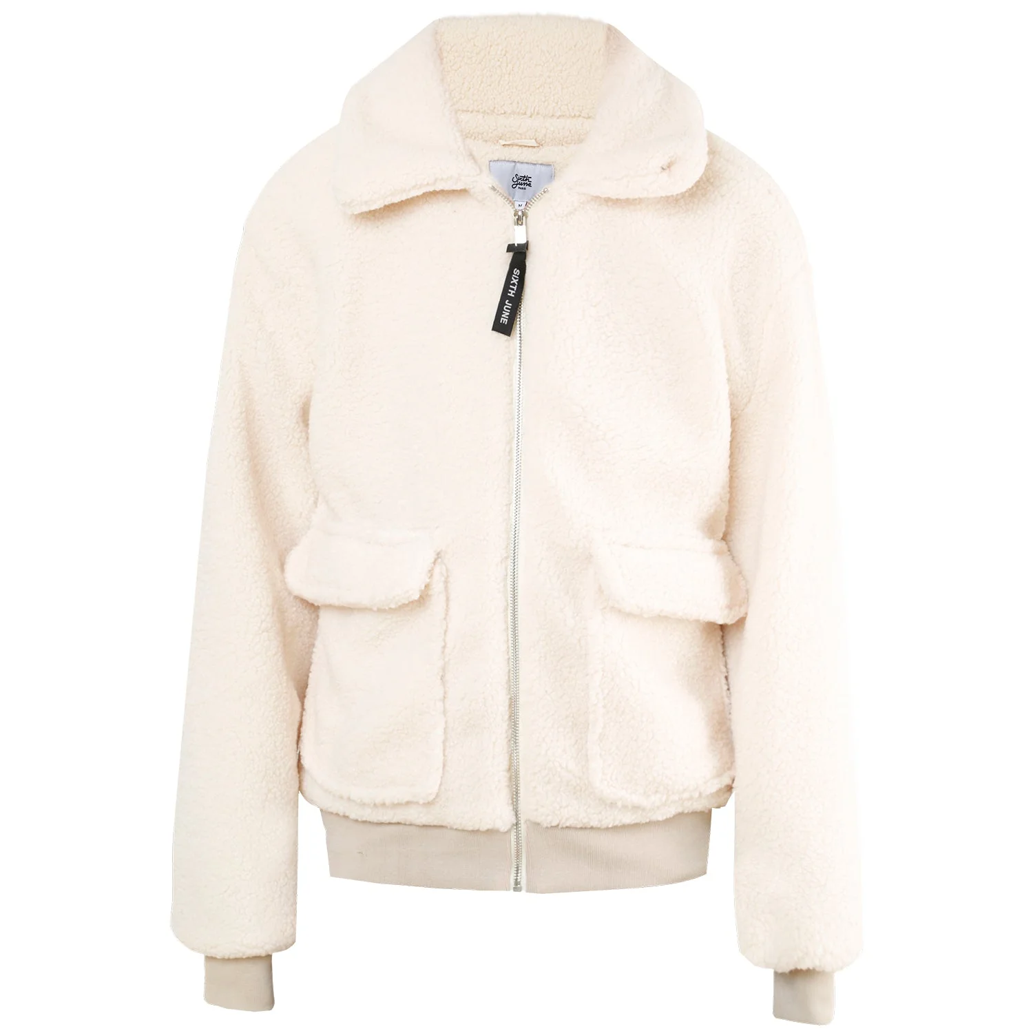 Veste sherpa cosy Blanc cassé - Image 7