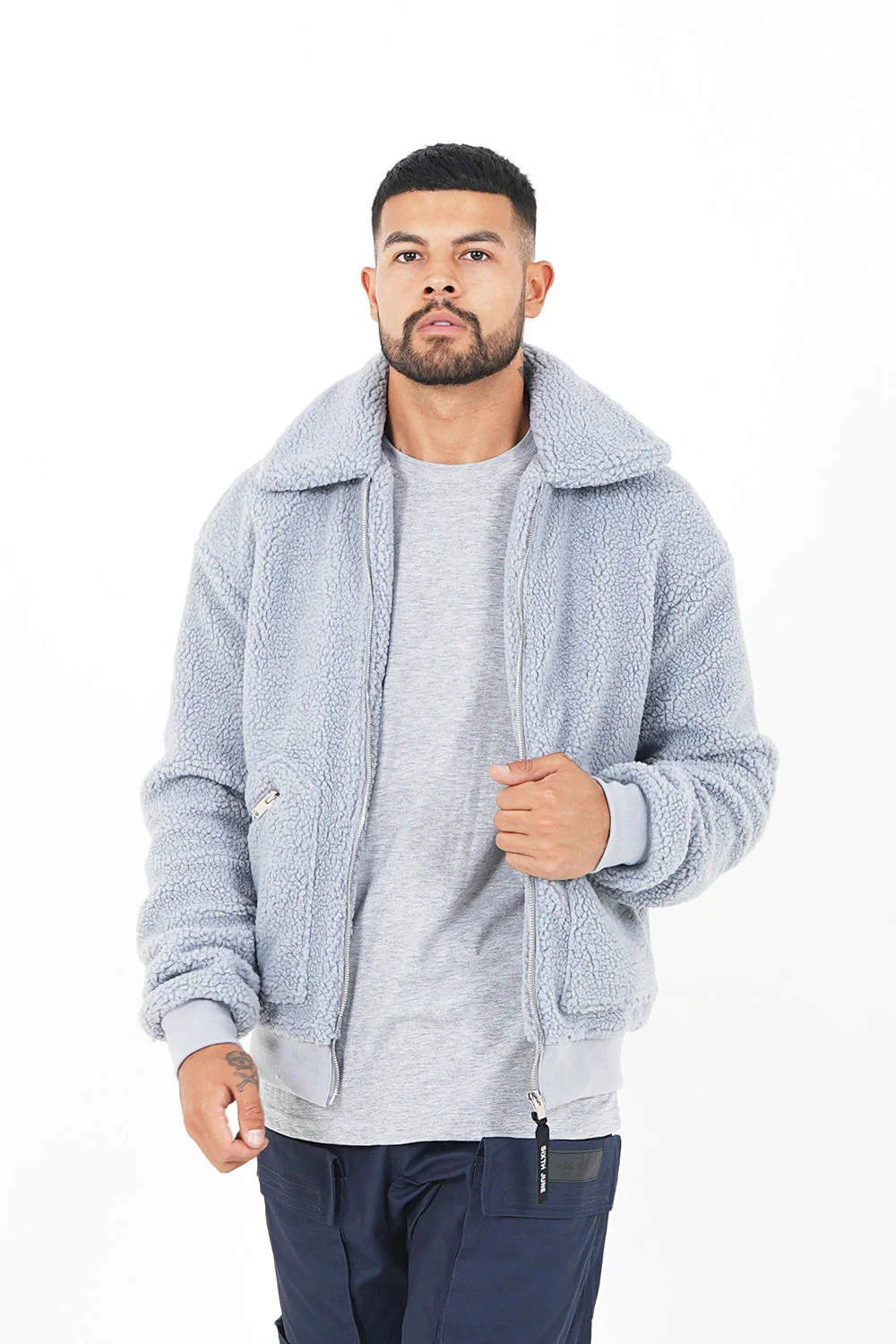 Veste sherpa cosy Gris