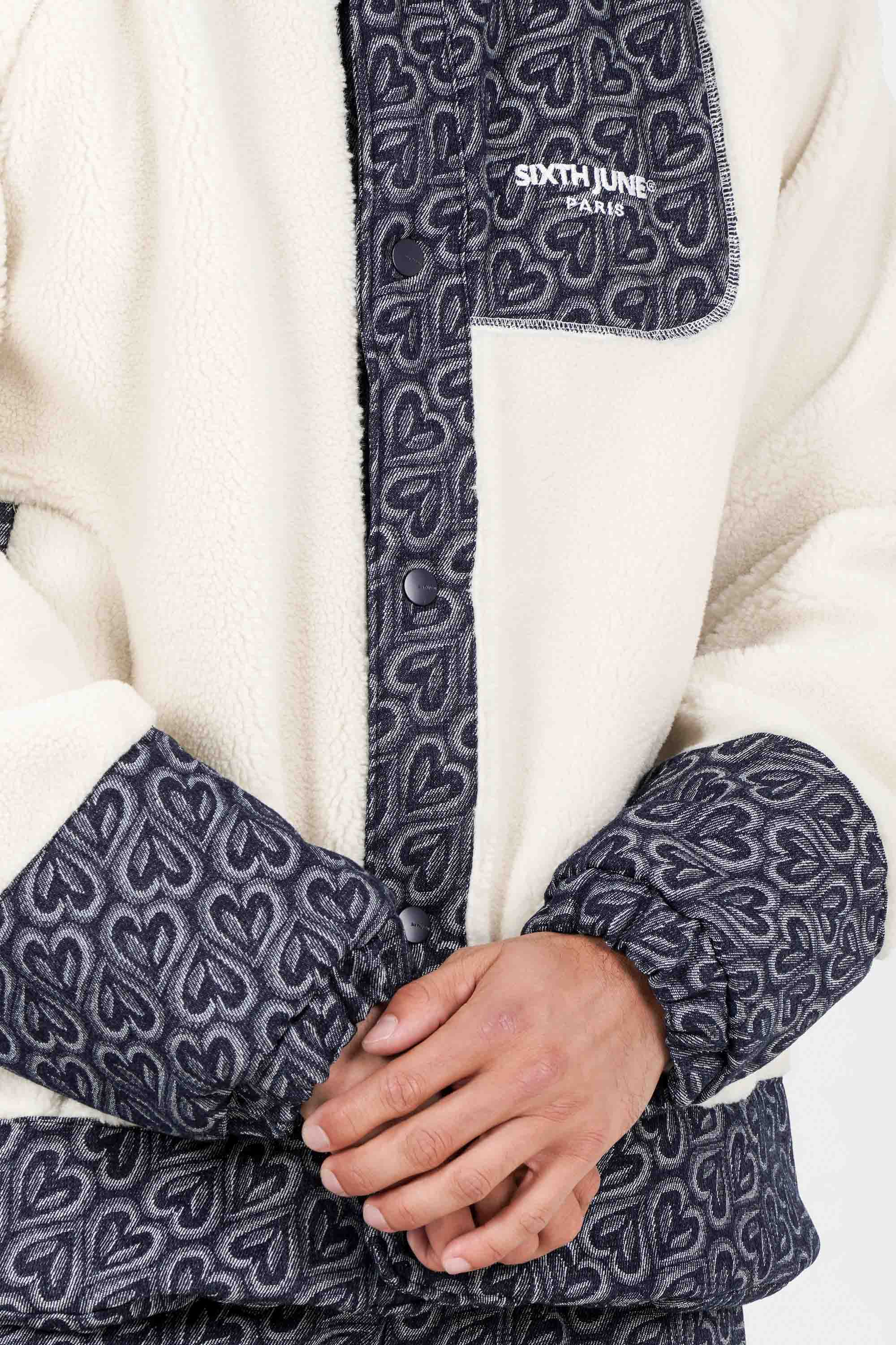 SHERPA heart denim jacket - Image 3