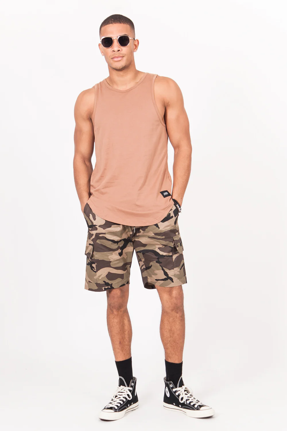 Short camouflage cargo vert - Image 4