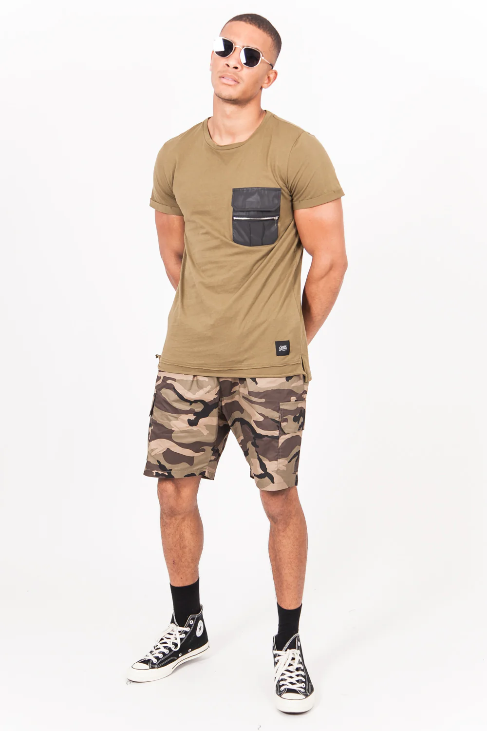 Short camouflage cargo vert - Image 5