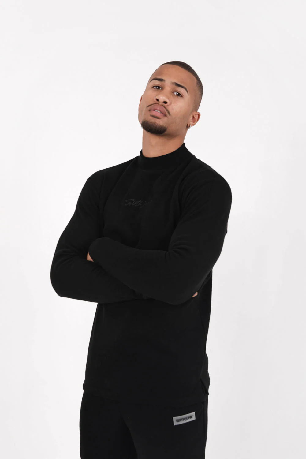 Pull maille logo signature Noir