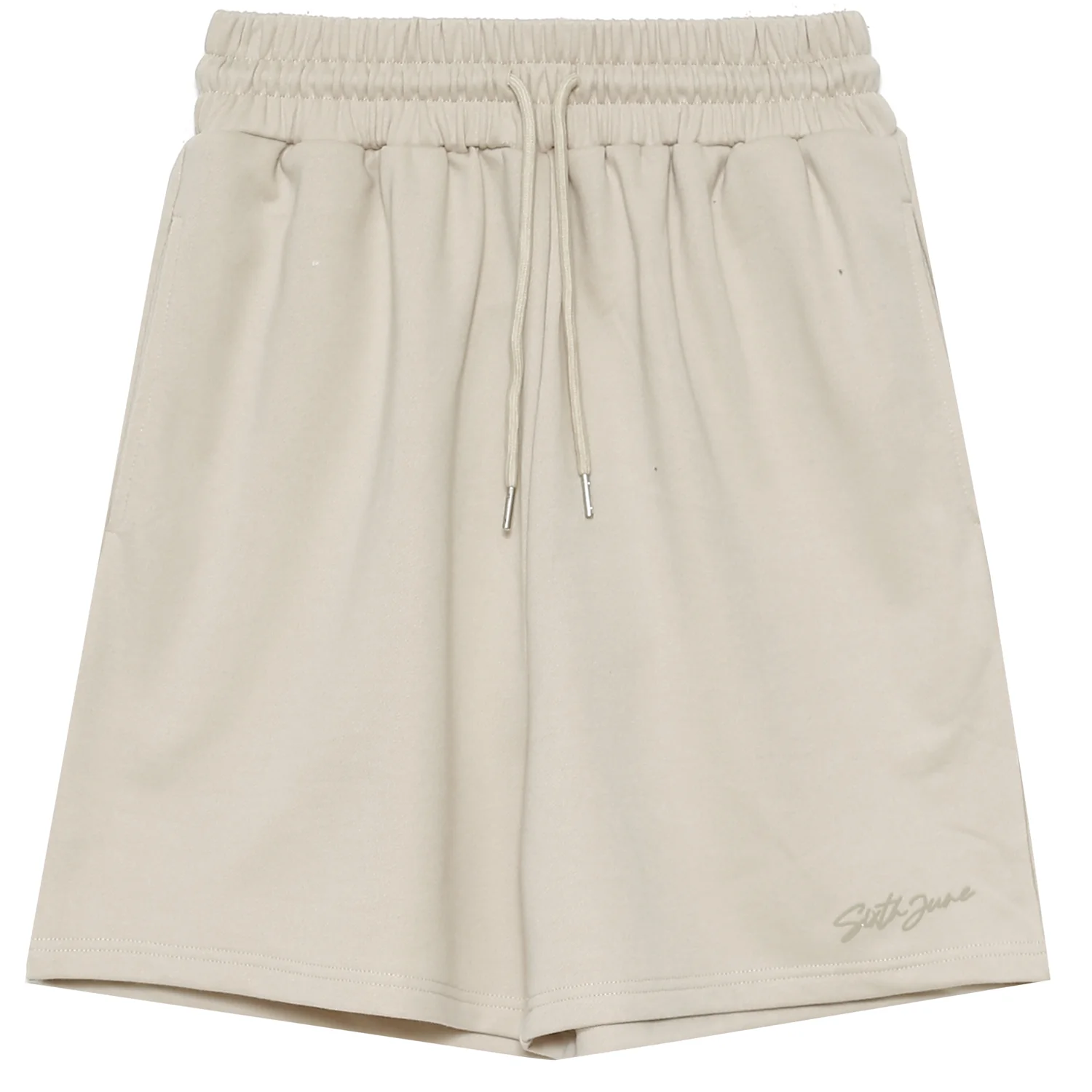 Short logo signature beige