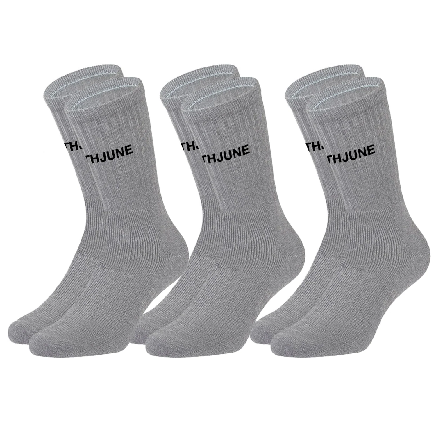 Lot de 3 paires de chaussettes logo Gris