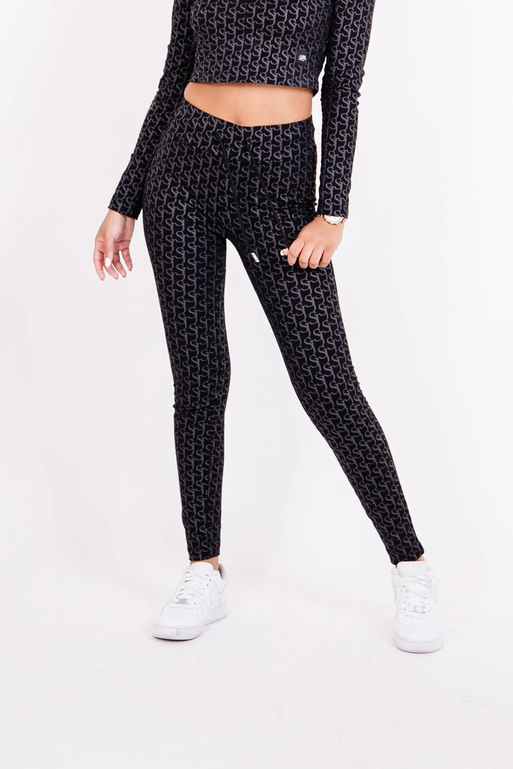 Legging monogramme SJ noir