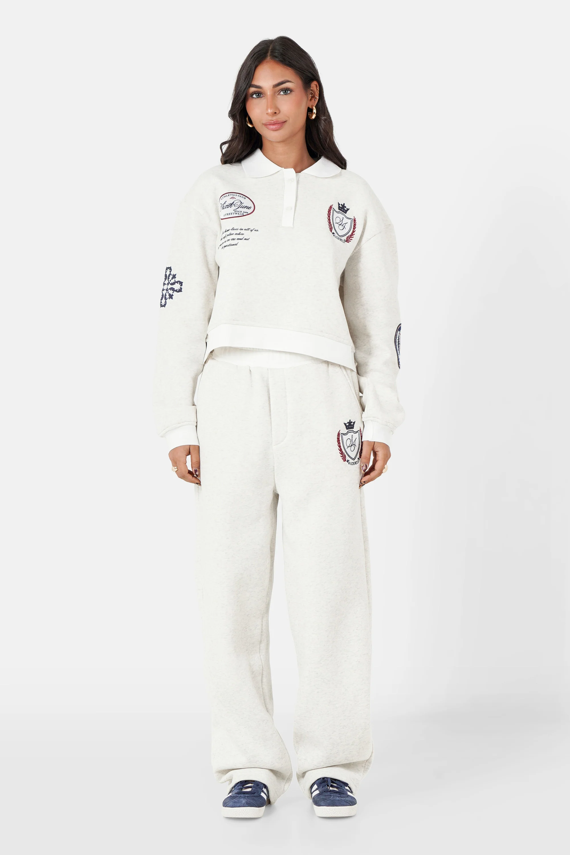 VARSITY patched polo sweatshirt - Image 2