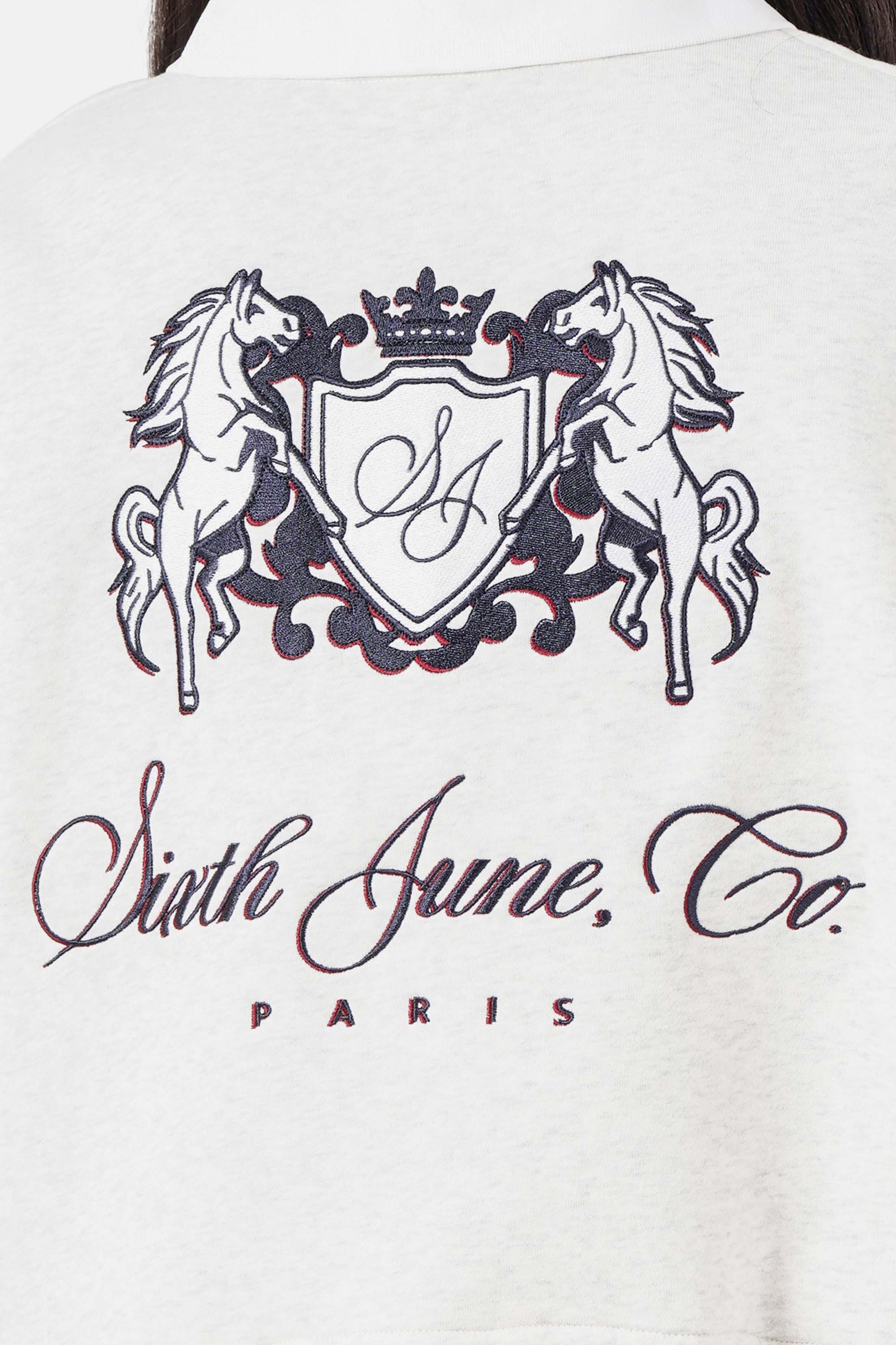 VARSITY patched polo sweatshirt - Image 4