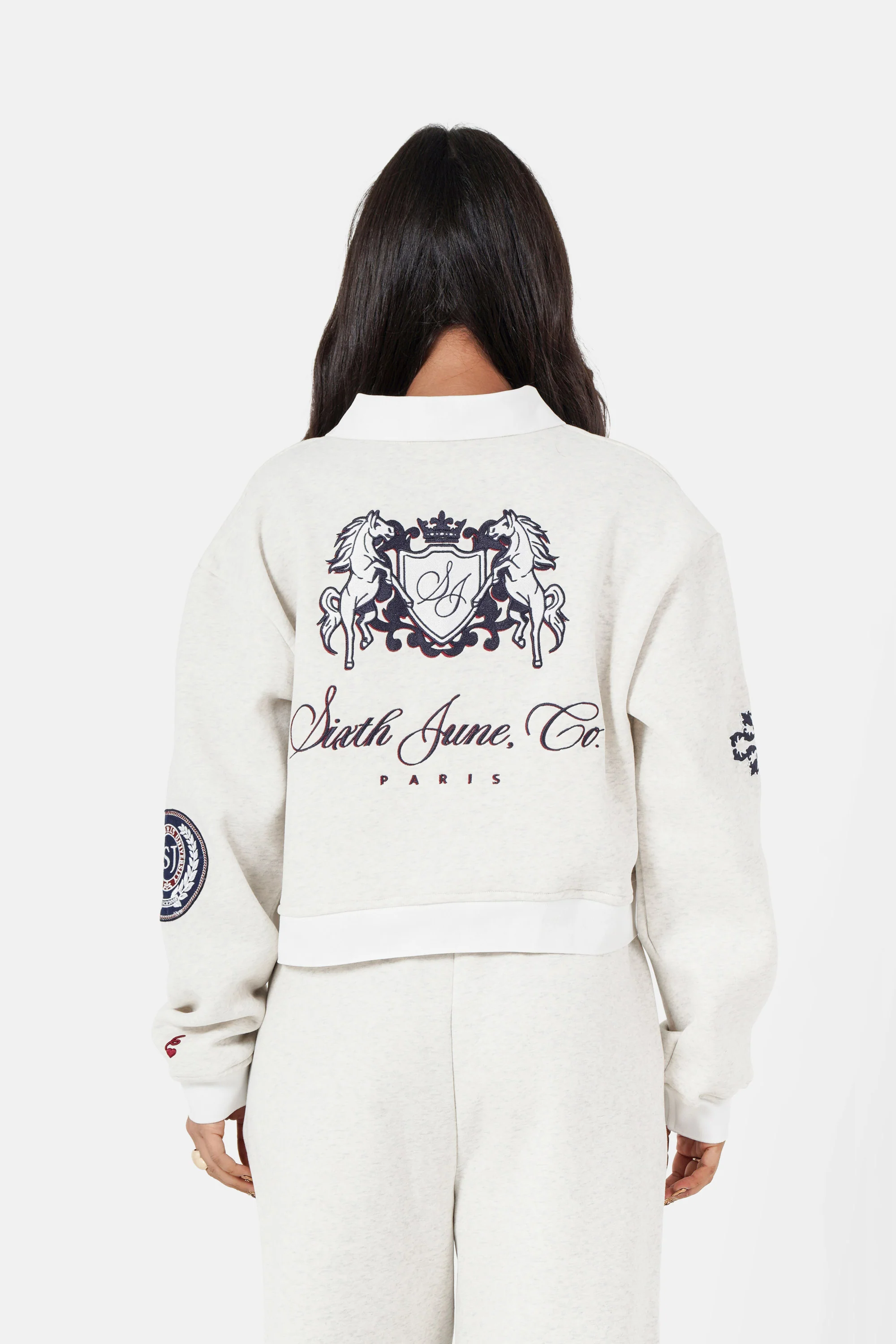 VARSITY patched polo sweatshirt - Image 5