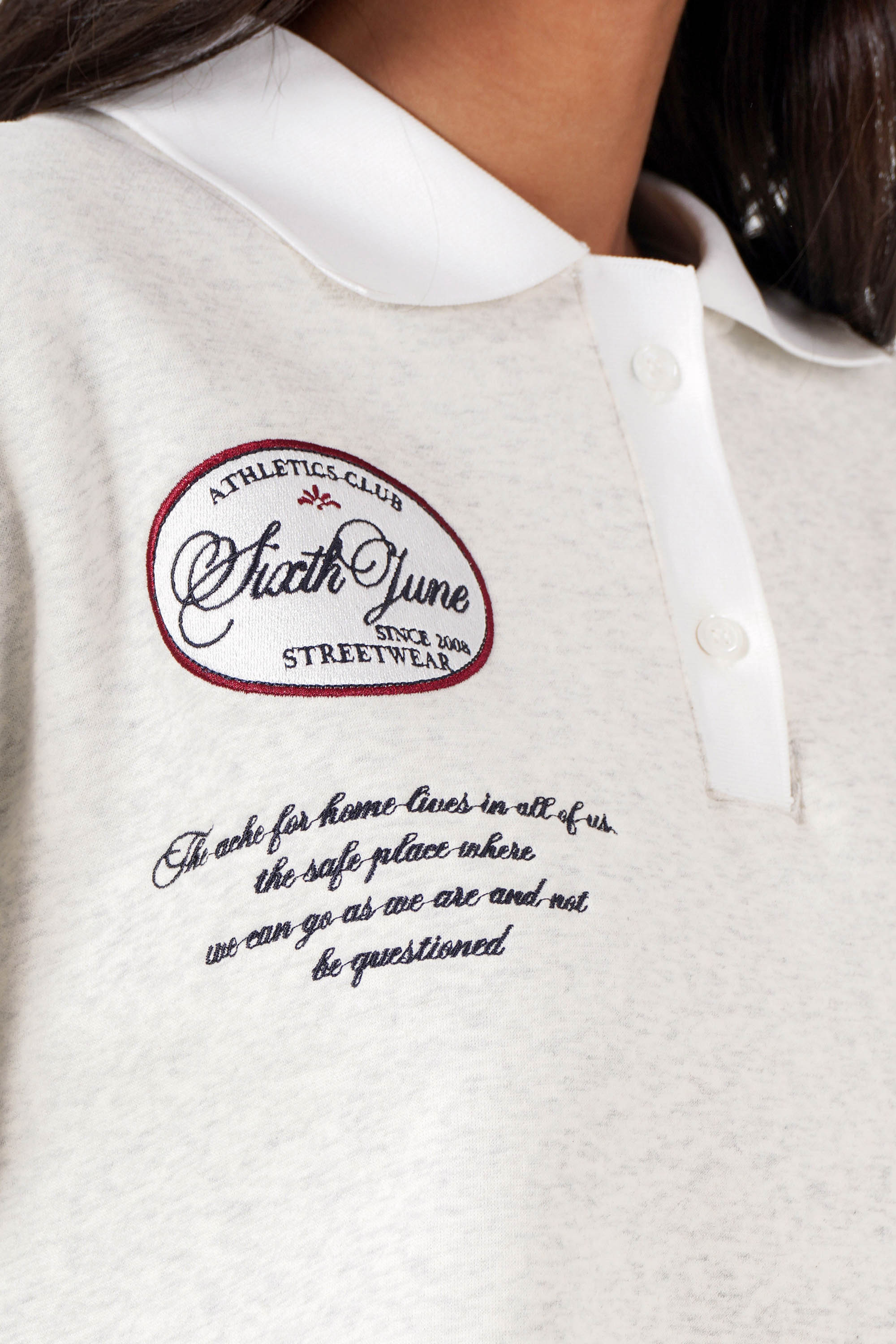 VARSITY patched polo sweatshirt - Image 7