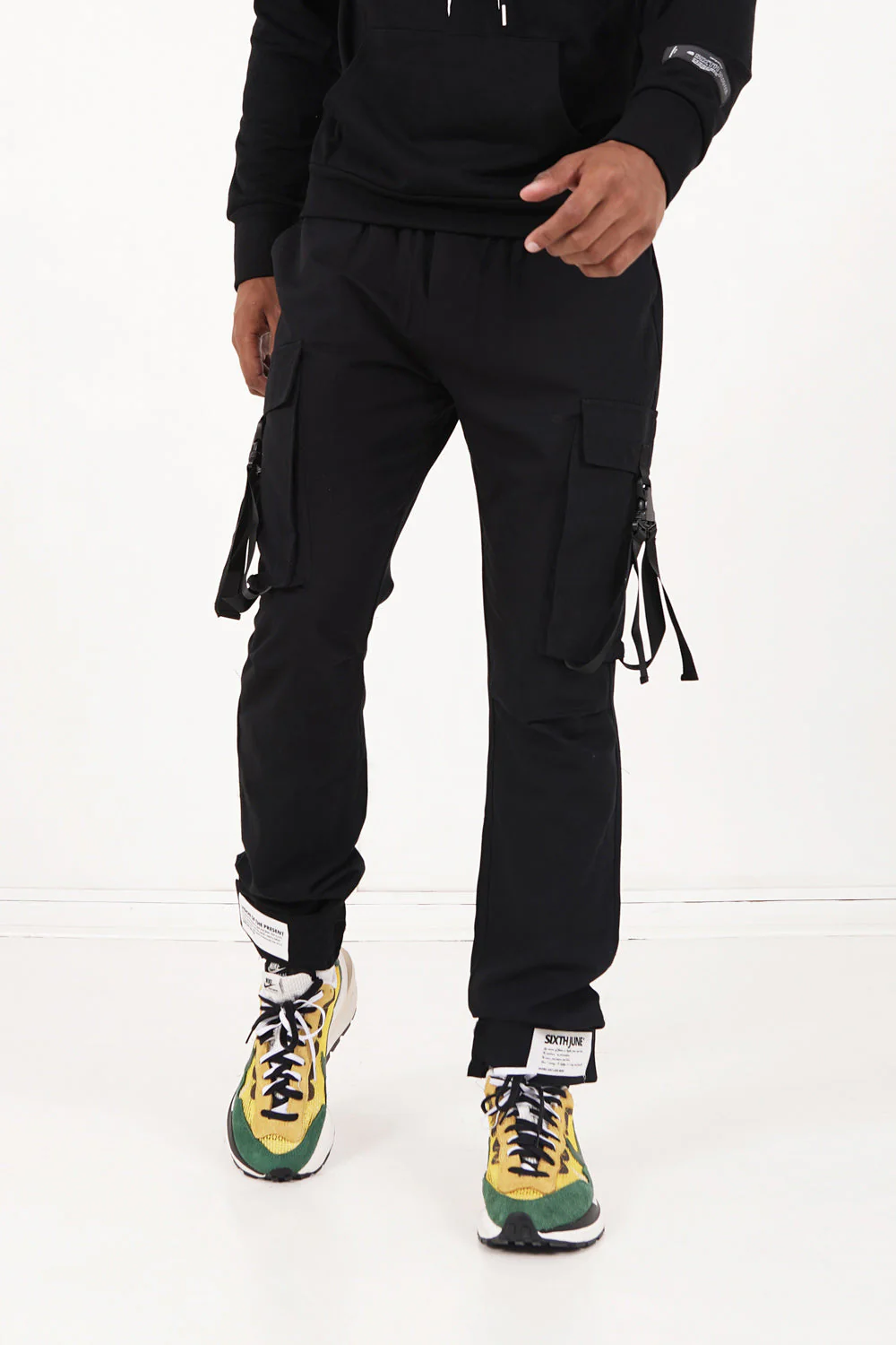 Pantalon cargo sangles Noir